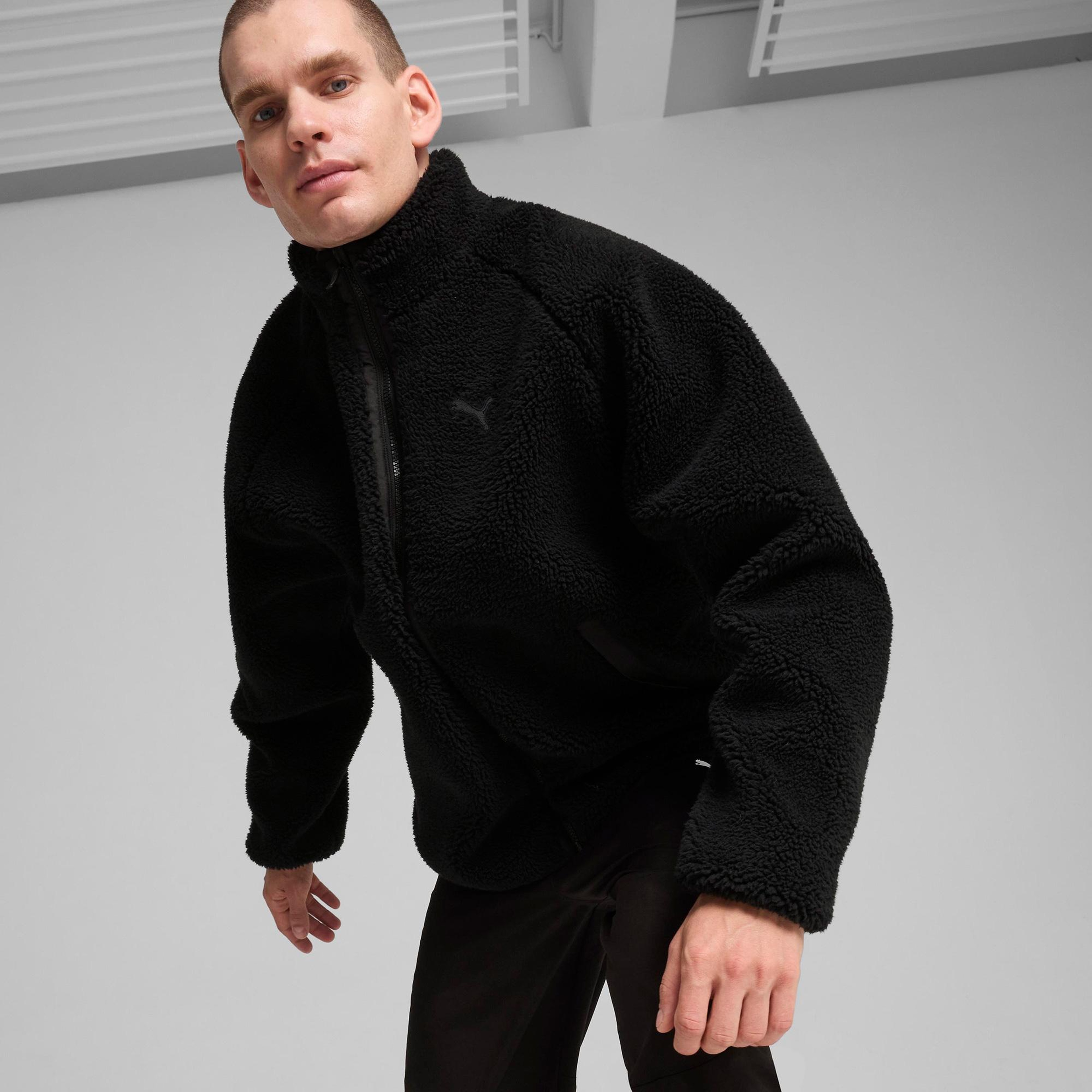 Puma Reversible Sherpa Erkek Siyah Ceket