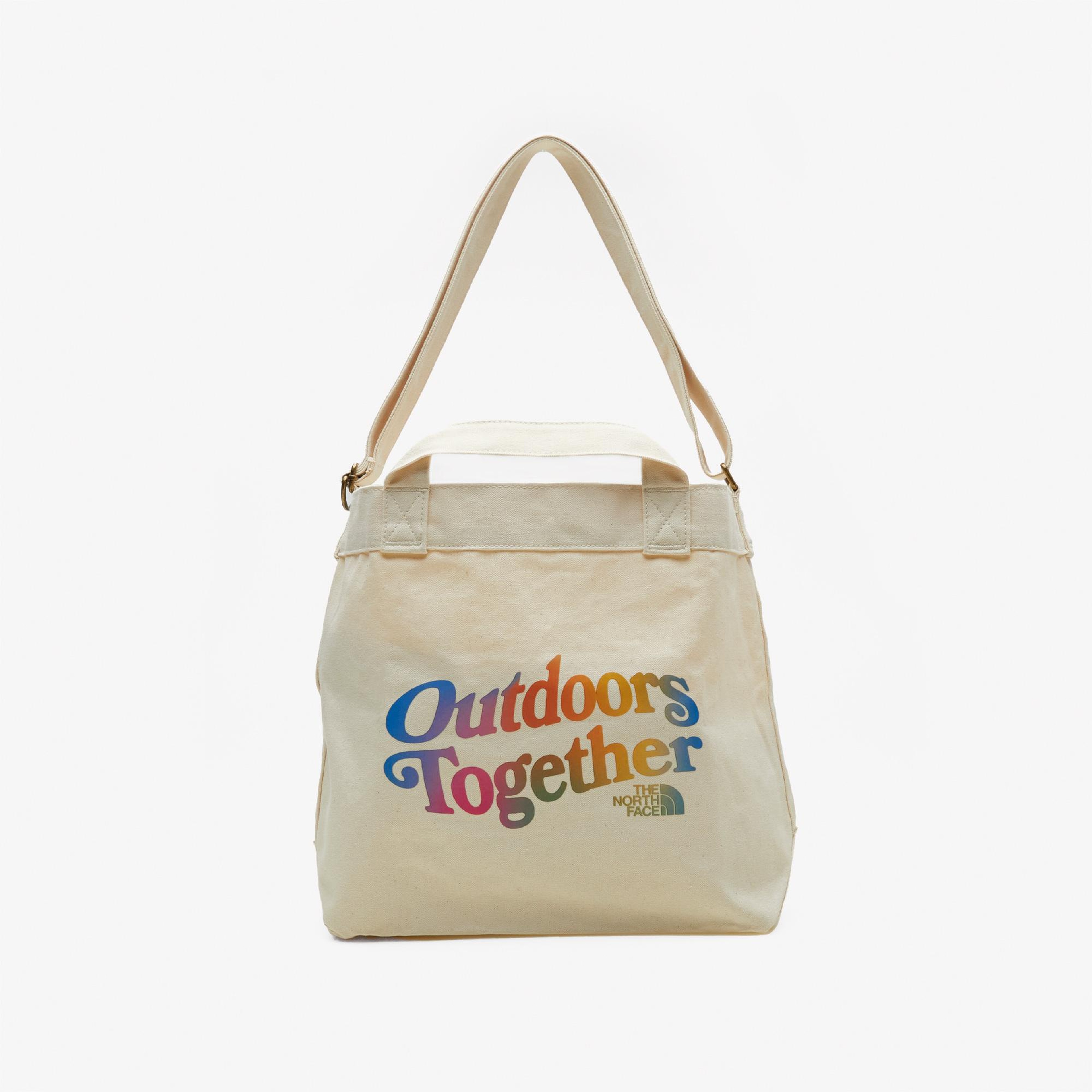 The North Face Adjustable Cotton Tote Unisex Krem Rengi Omuz Çantası