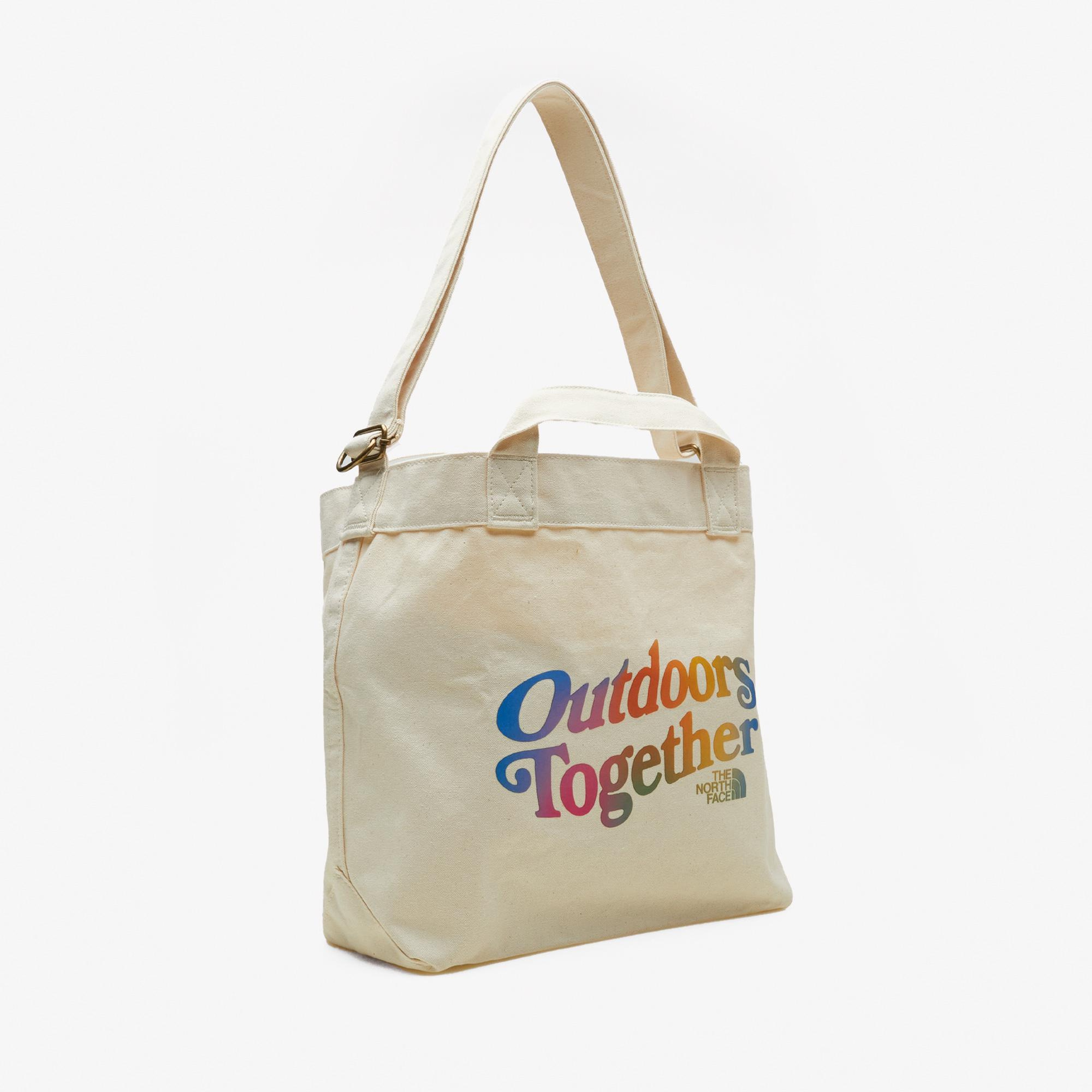 The North Face Adjustable Cotton Tote Unisex Krem Rengi Omuz Çantası