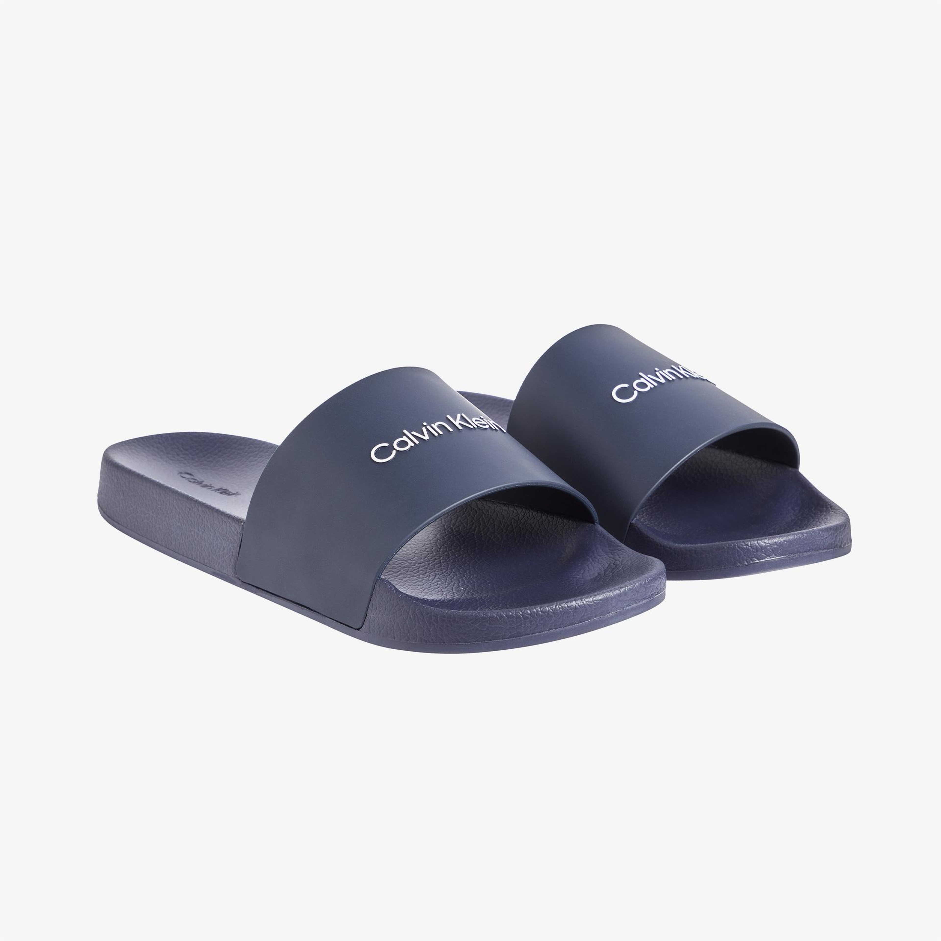 Calvin Klein Erkek Mavi Havuz Terliği