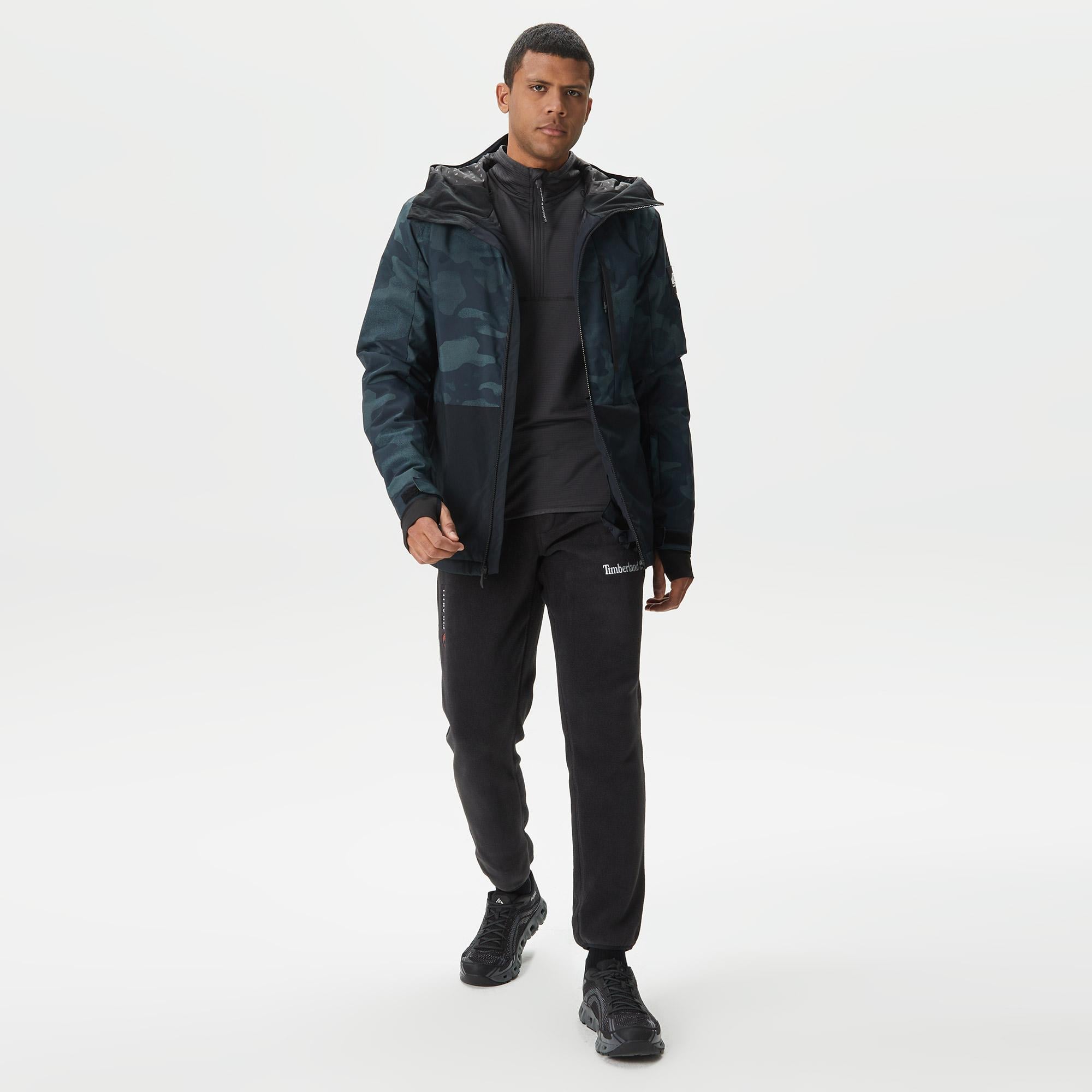 Quiksilver Mission Printed Block Erkek Mavi Kayak Montu