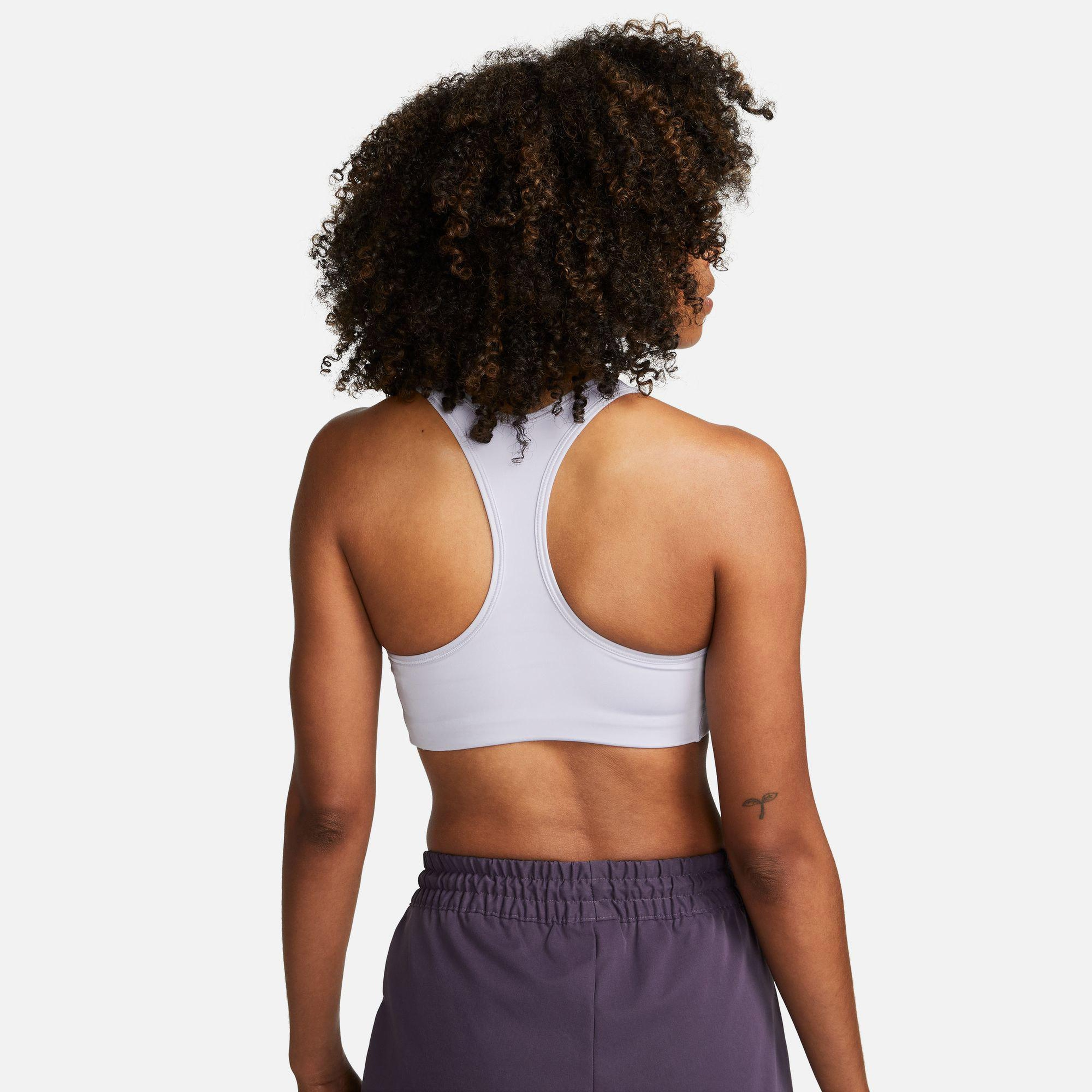 Nike Dri-Fit Swoosh Kadın Mor Bra