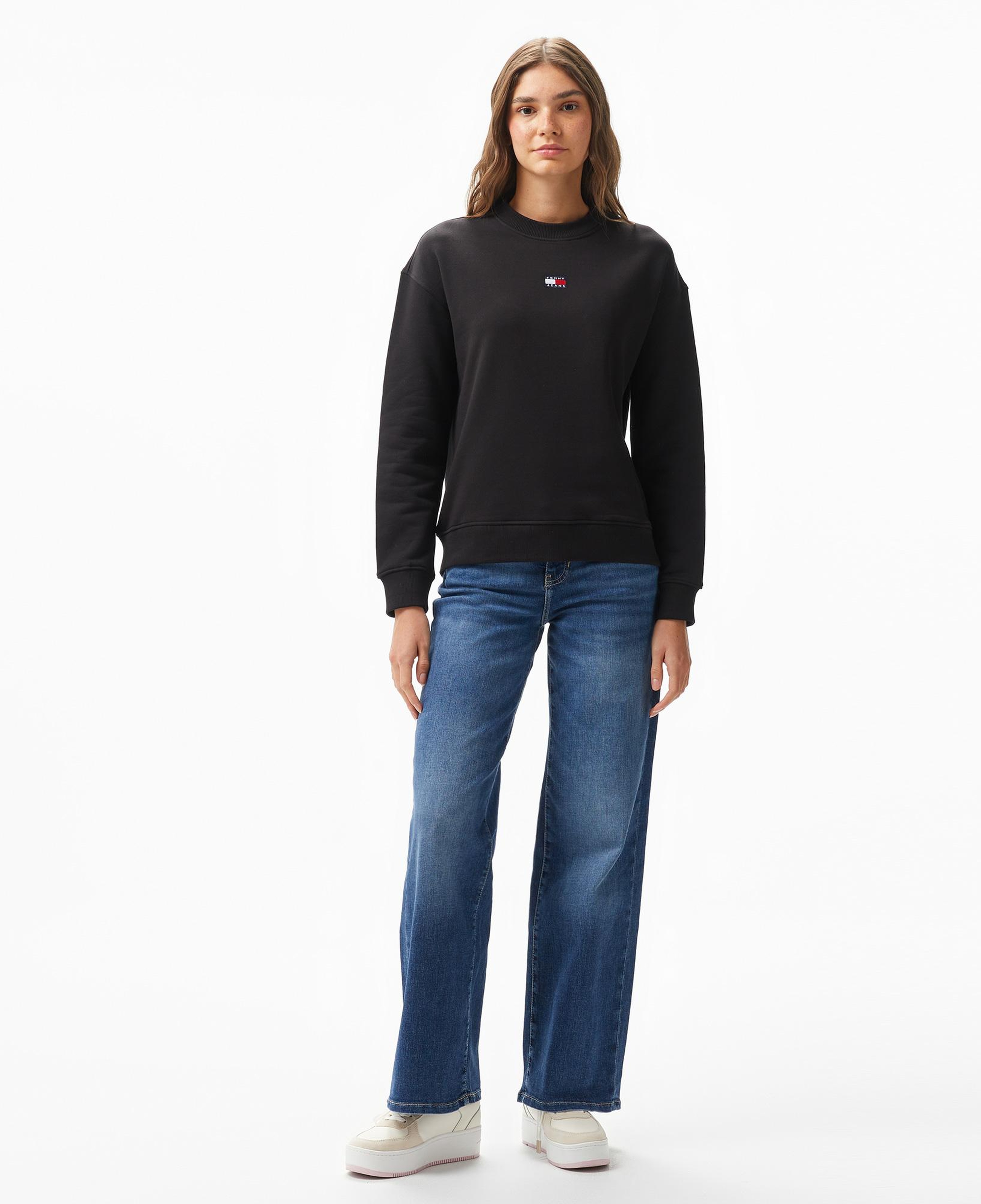 Tommy Hilfiger Badge Kadın Siyah Sweatshirt