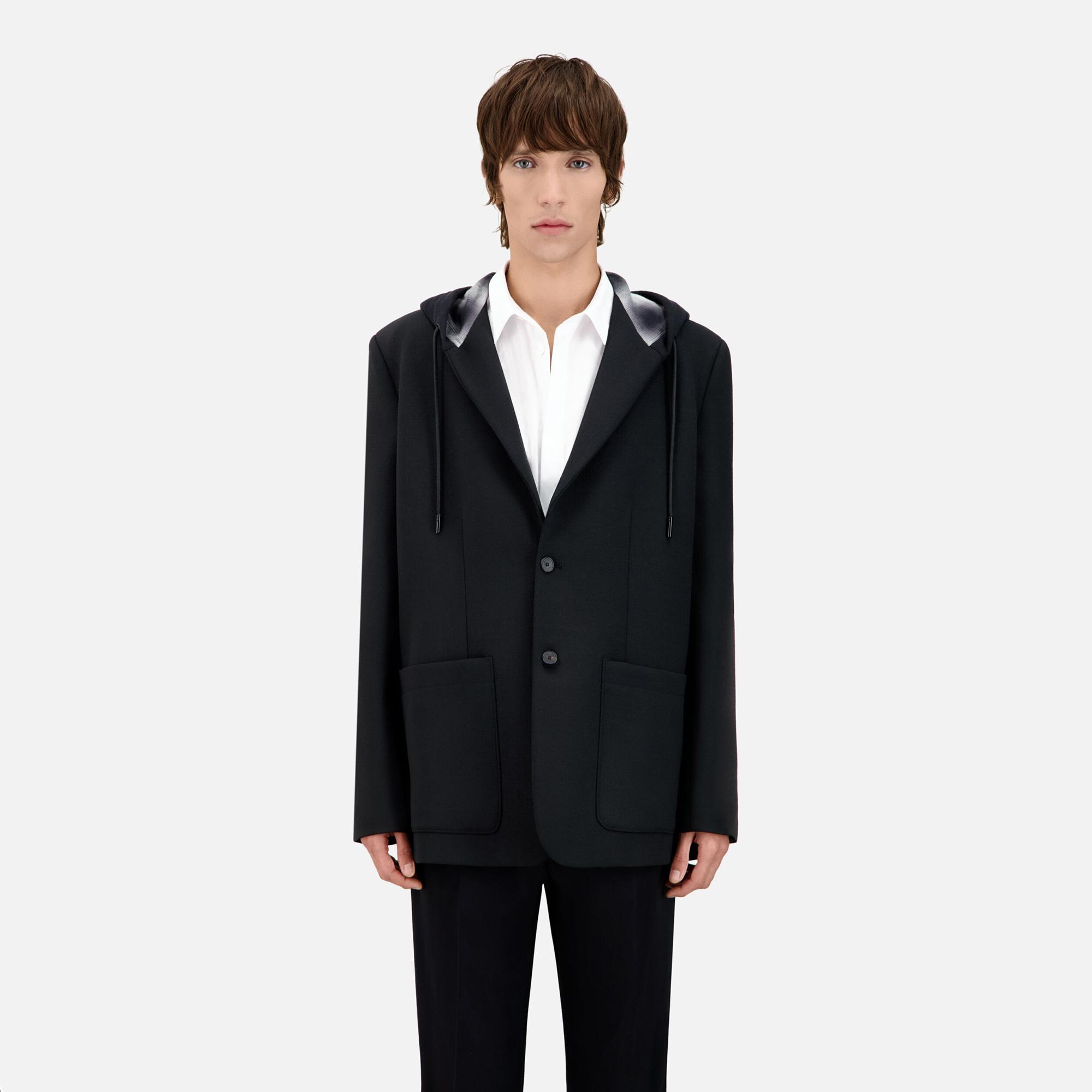 The Kooples Erkek Kapüşonlu Siyah Ceket