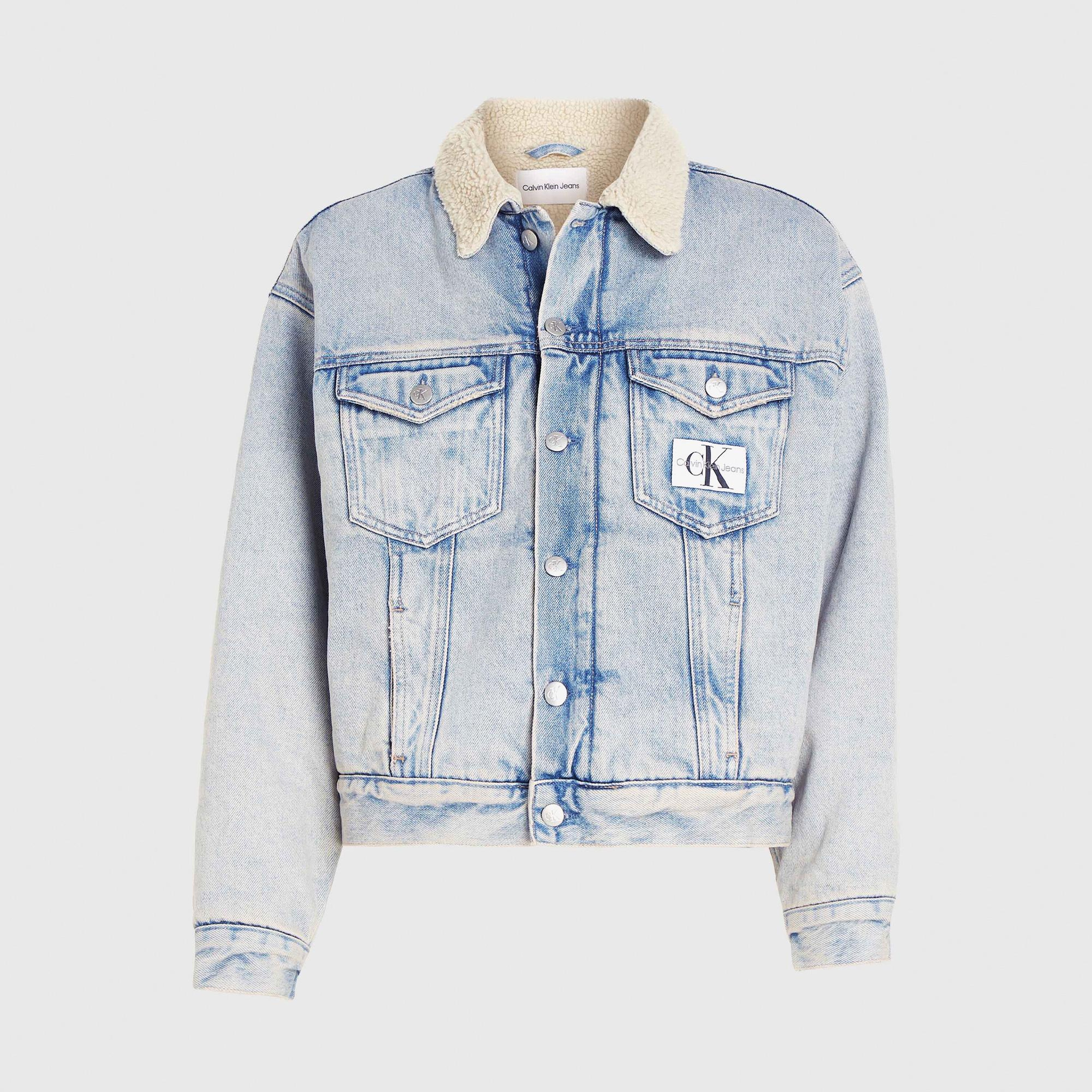 Calvin Klein Jeans Sherpa Denim Kadın Mavi Mont