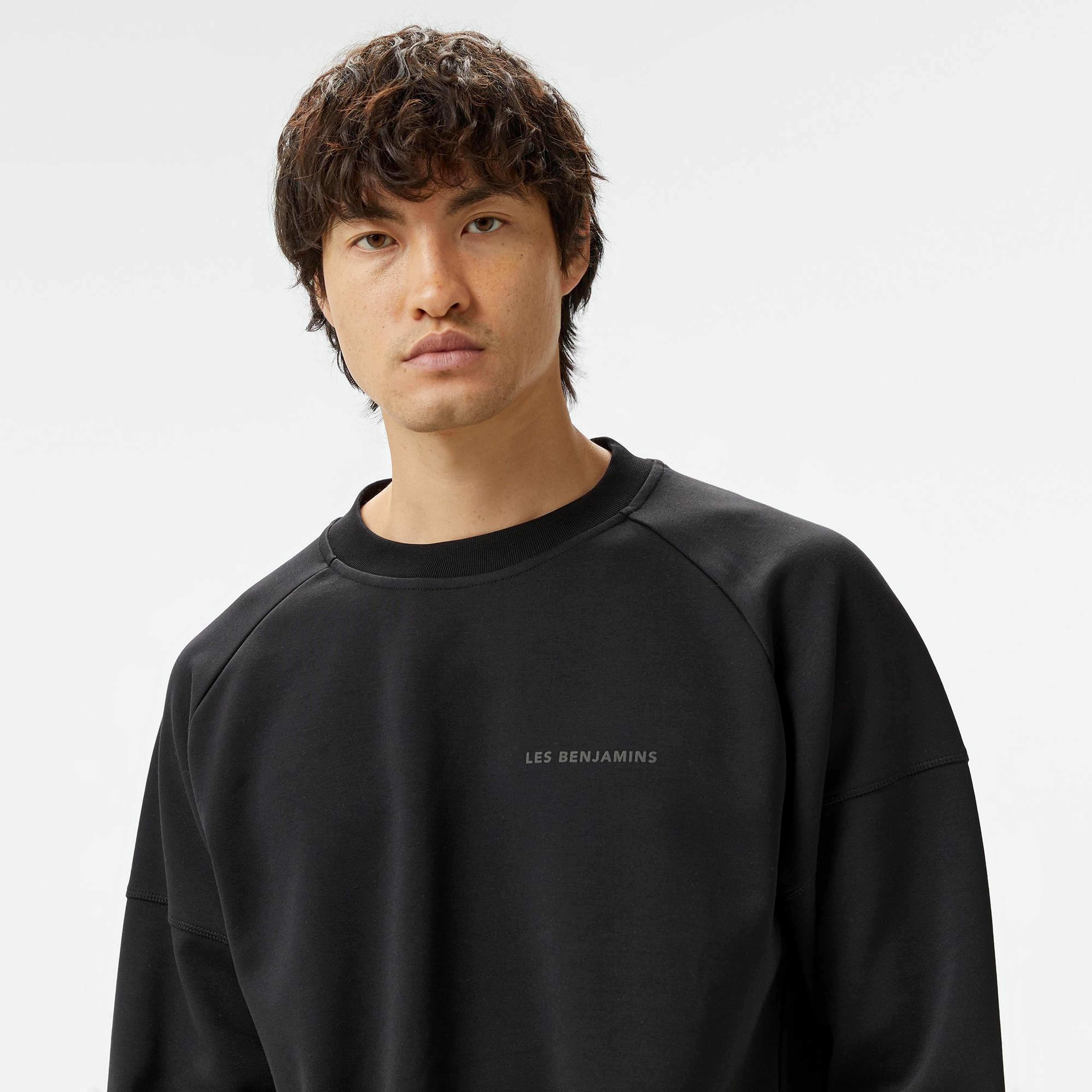 Les Benjamins 407 Erkek Siyah Sweatshirt