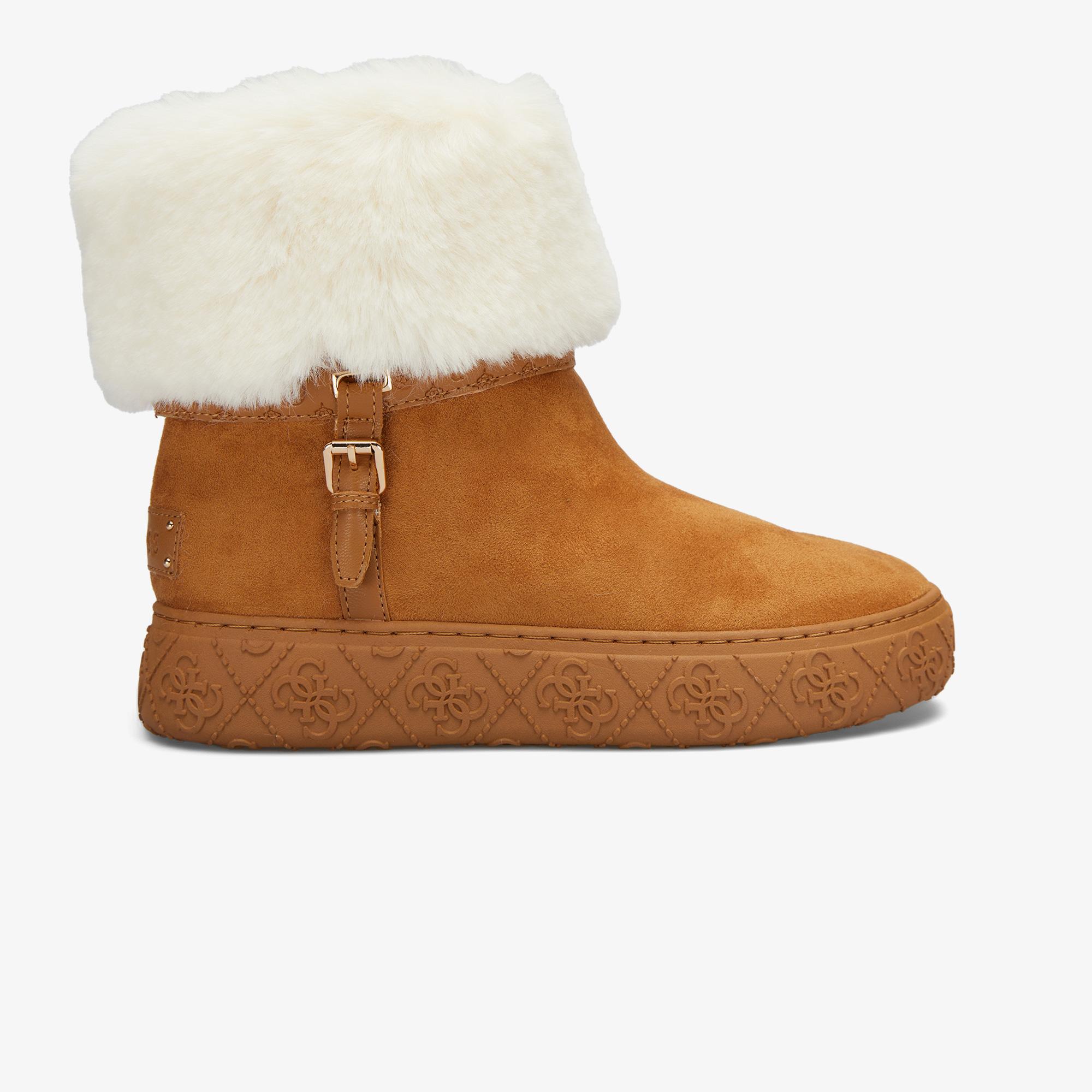 Guess Uncie Ip Micron Wave Flex/Nappa Calf Kadın Kahverengi Bot