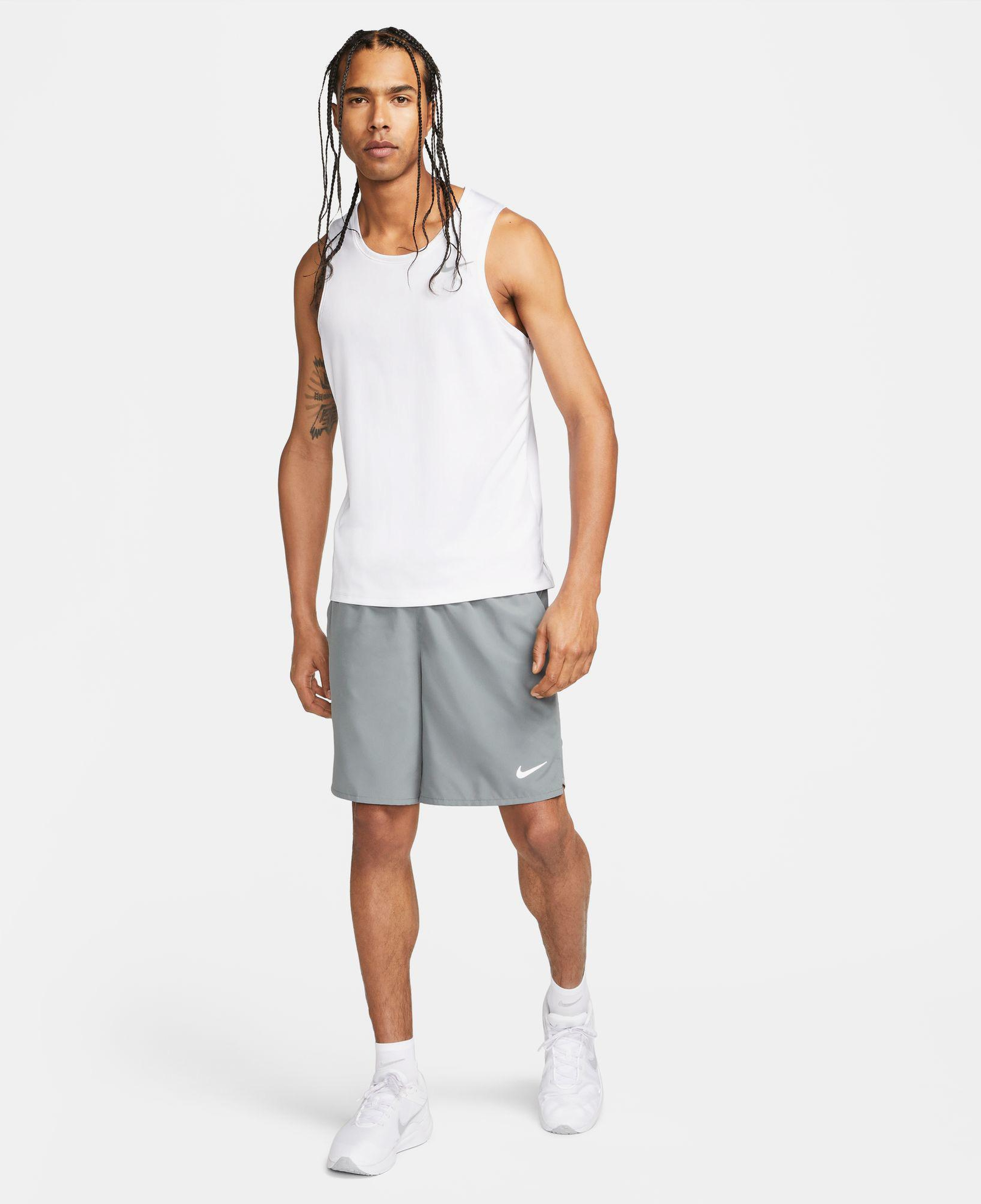 Nike Dri-Fıt Miler Tank Erkek Beyaz Kolsuz T-Shirt