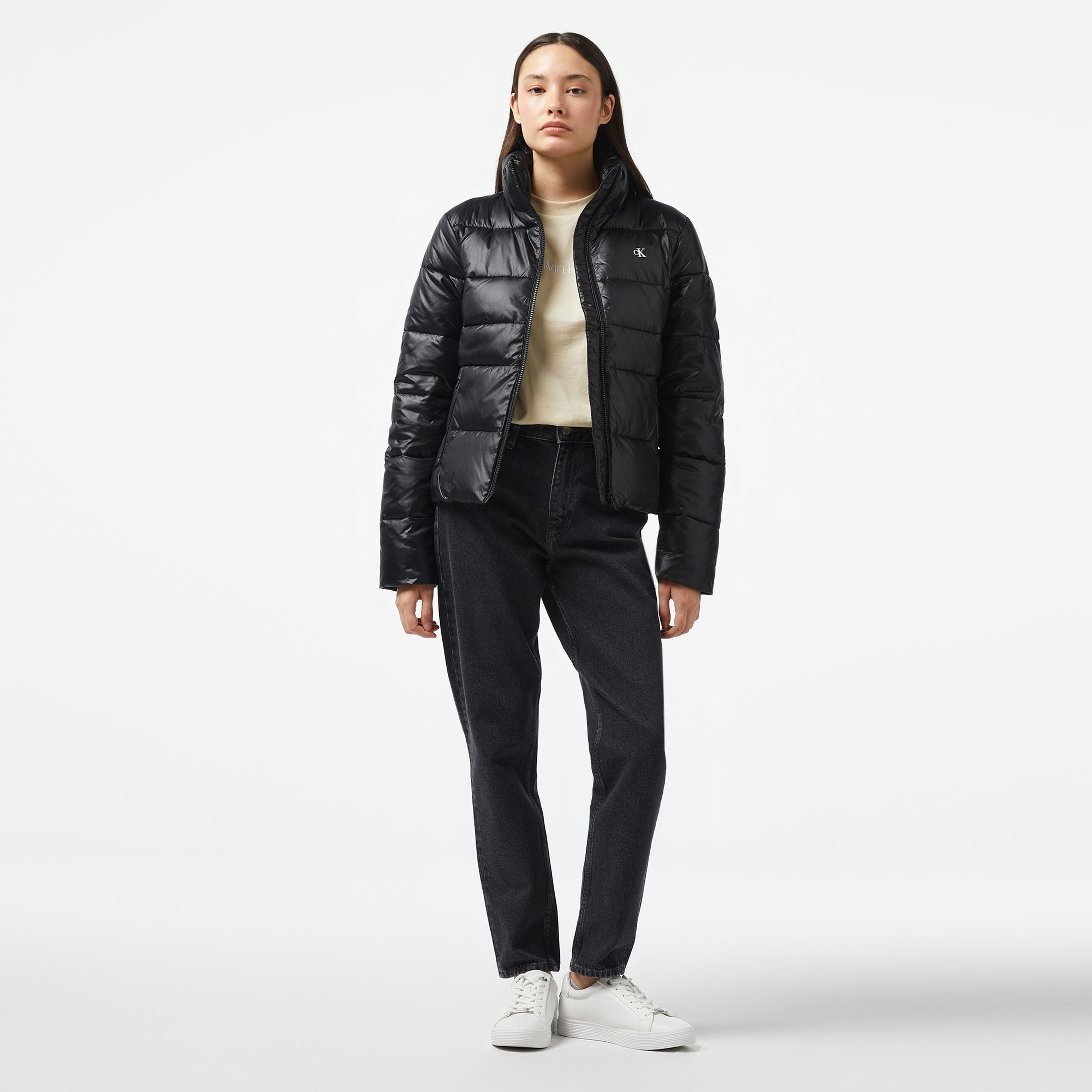 Calvin Klein Jeans Padded Fitted Kadın Siyah Ceket