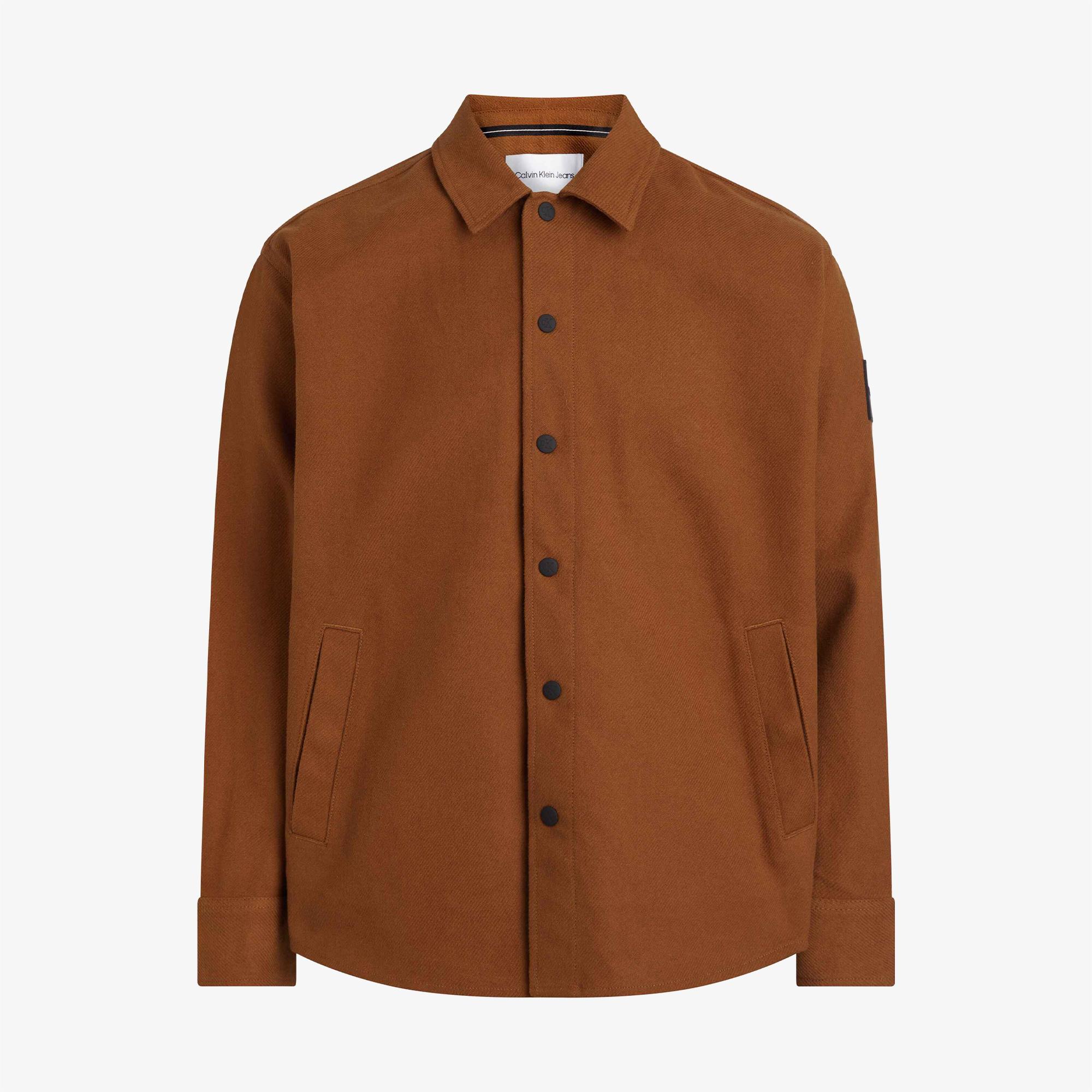 Calvin Klein Jeans Premium Essentials Erkek Kahverengi Gömlek