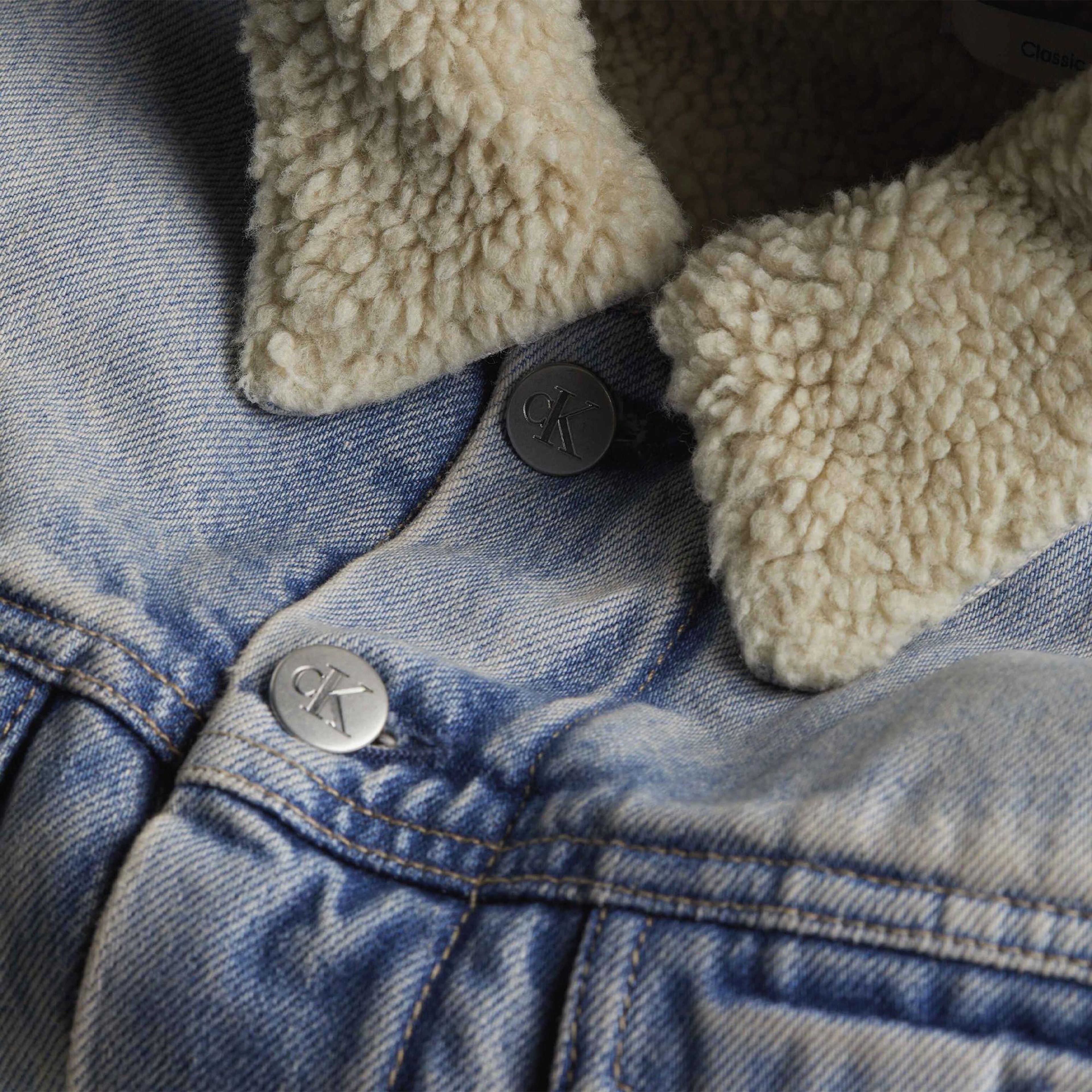 Calvin Klein Jeans Sherpa Denim Kadın Mavi Mont