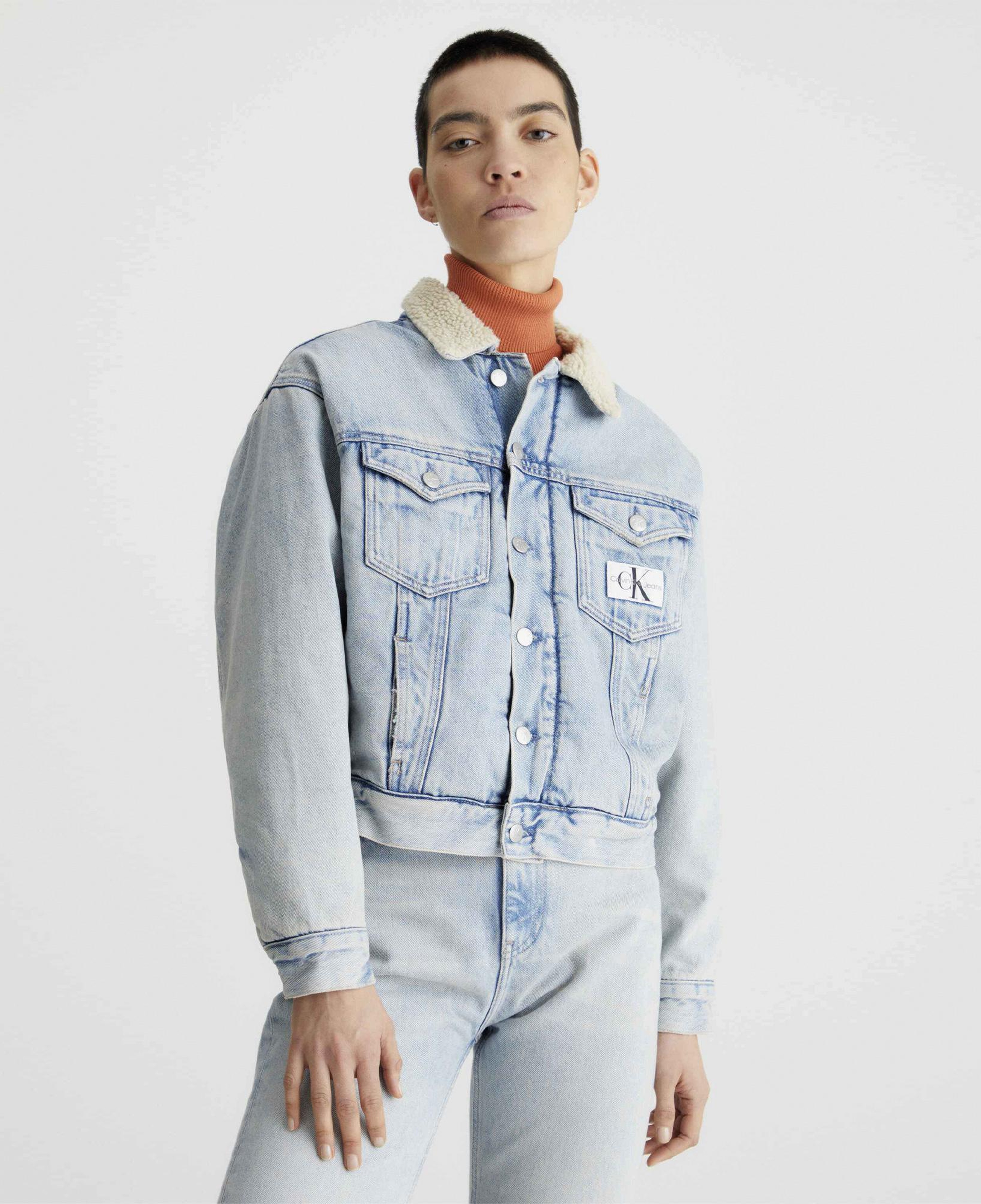 Calvin Klein Jeans Sherpa Denim Kadın Mavi Mont