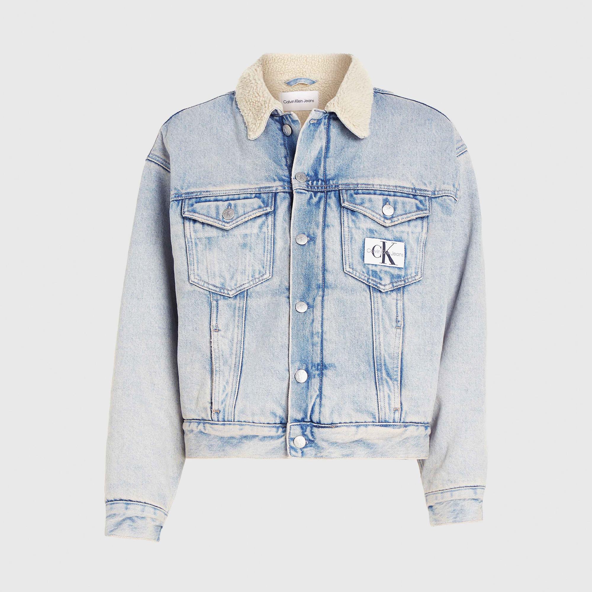 Calvin Klein Jeans Sherpa Denim Kadın Mavi Mont