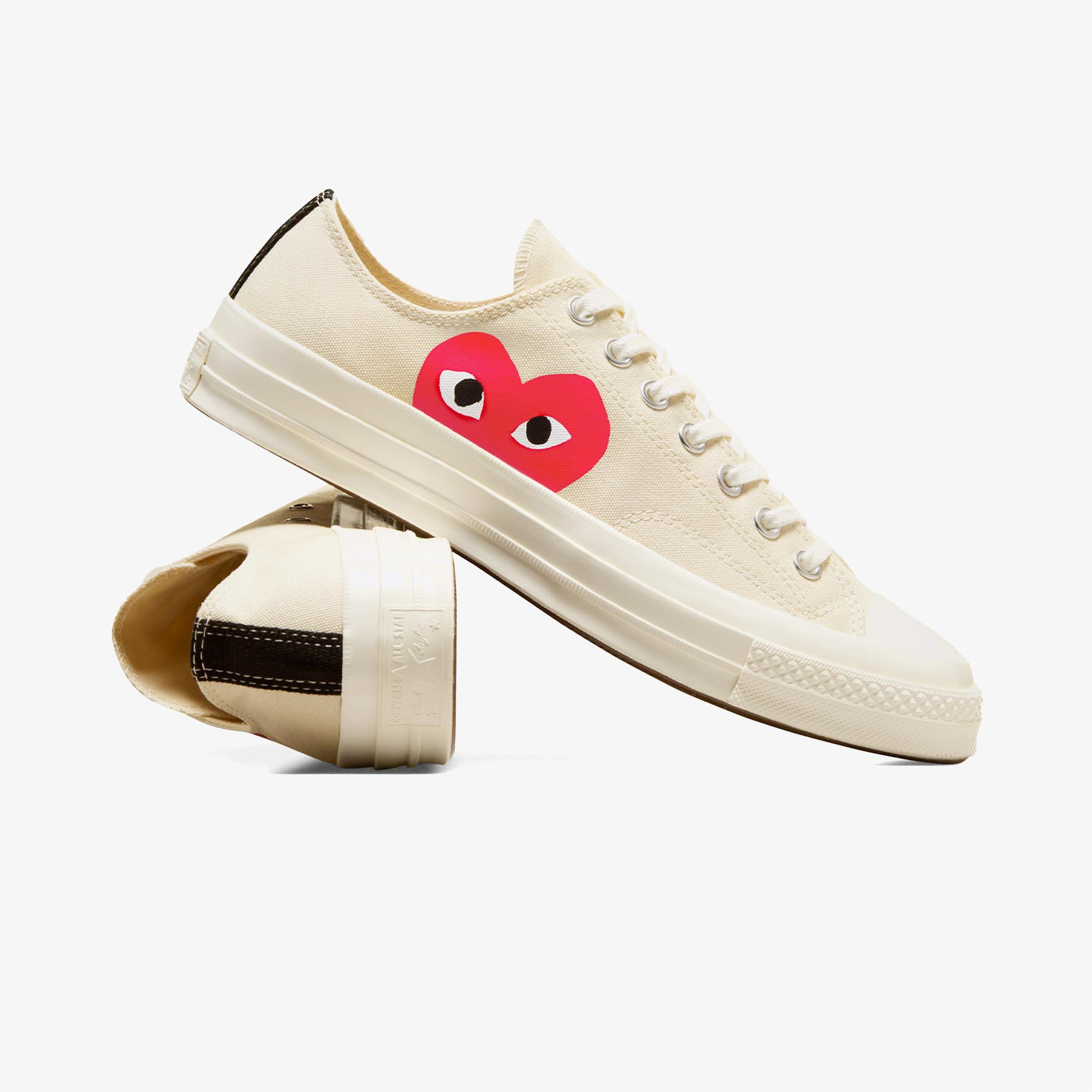 Converse X Comme Des Garçons Play Chuck 70 Unisex Krem Sneaker
