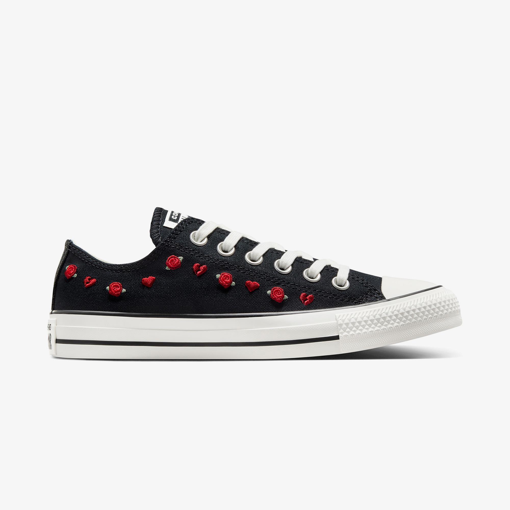 Converse Chuck Taylor All Star Valentine's Day Roses Kadın Siyah Sneaker