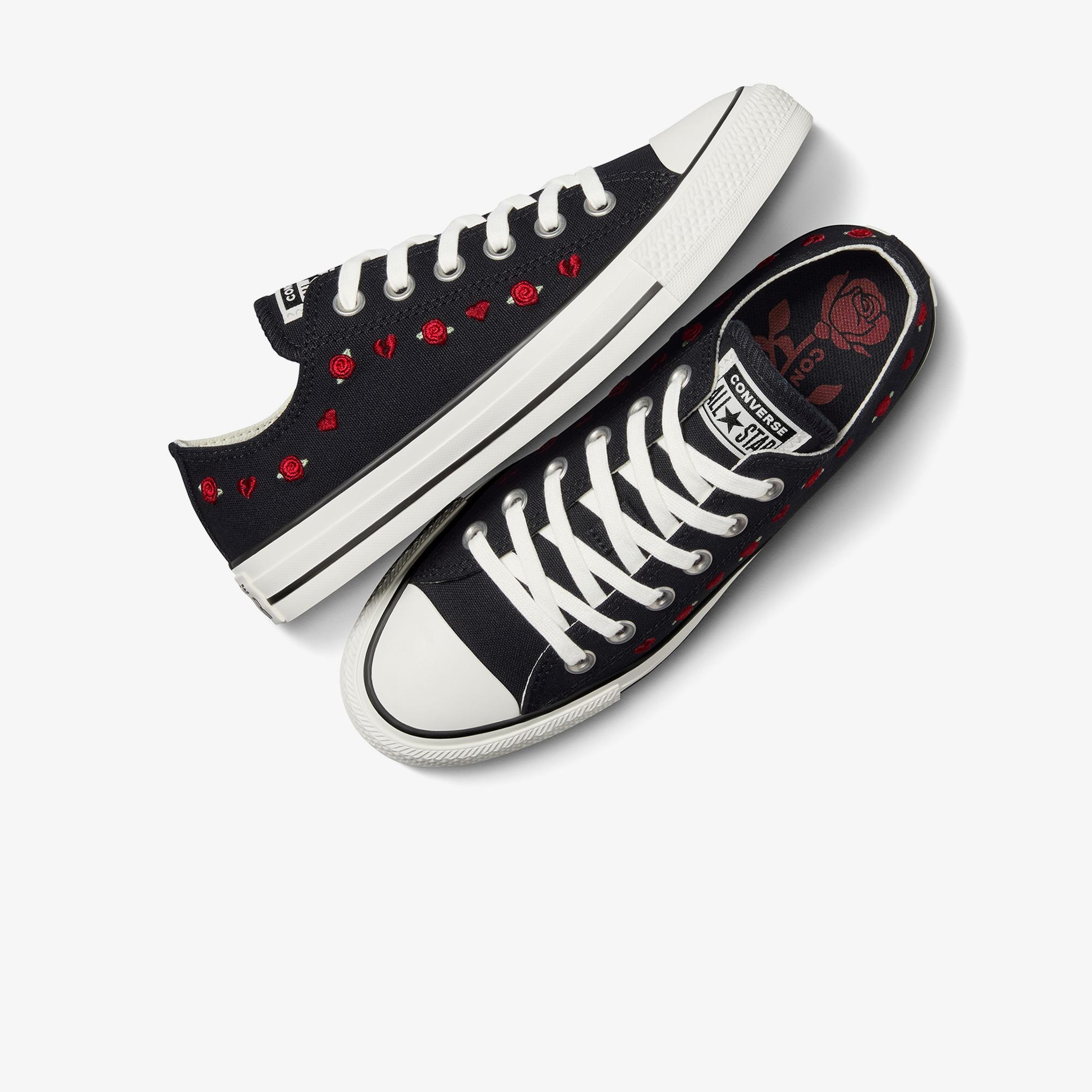Converse Chuck Taylor All Star Valentine's Day Roses Kadın Siyah Sneaker