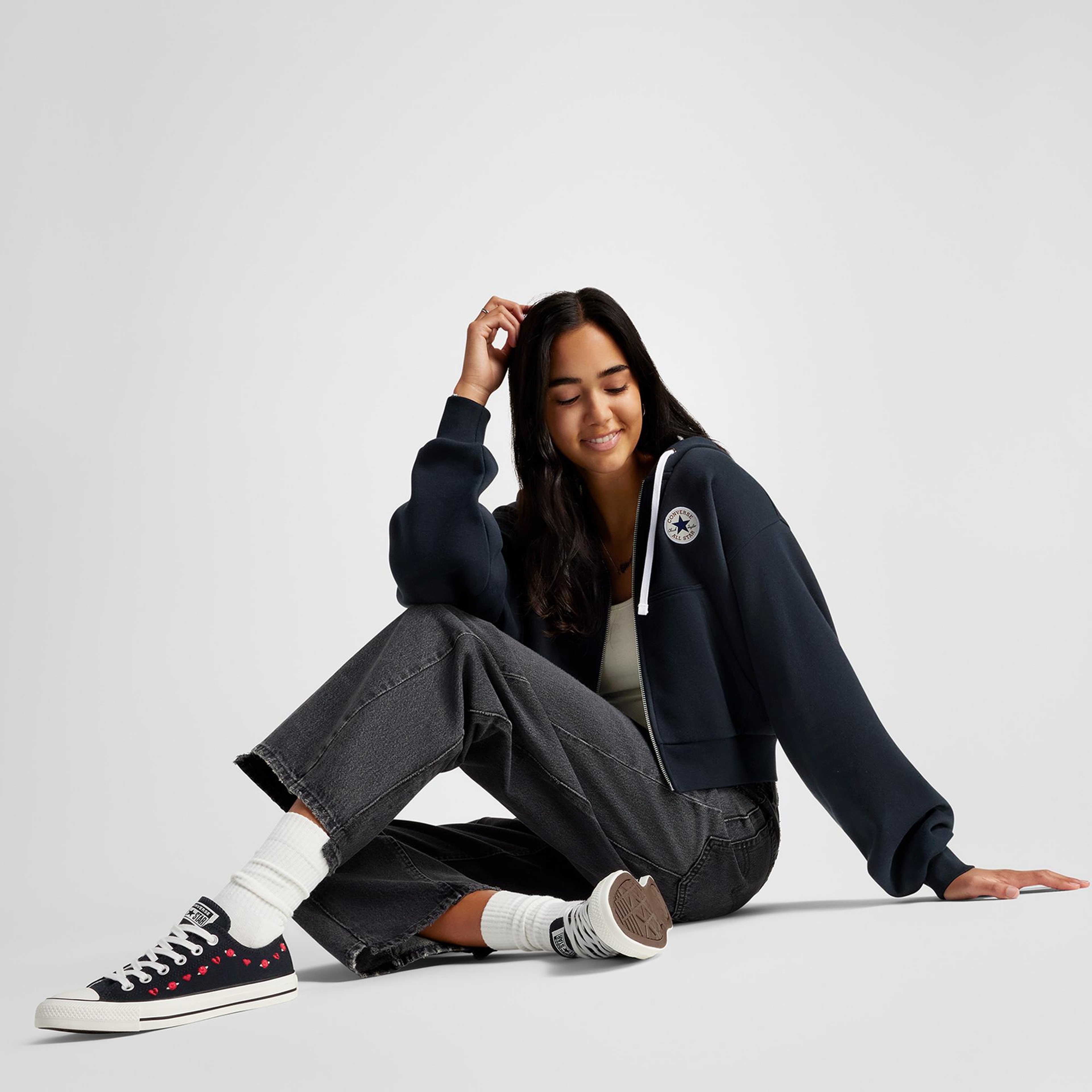 Converse Chuck Taylor All Star Valentine's Day Roses Kadın Siyah Sneaker