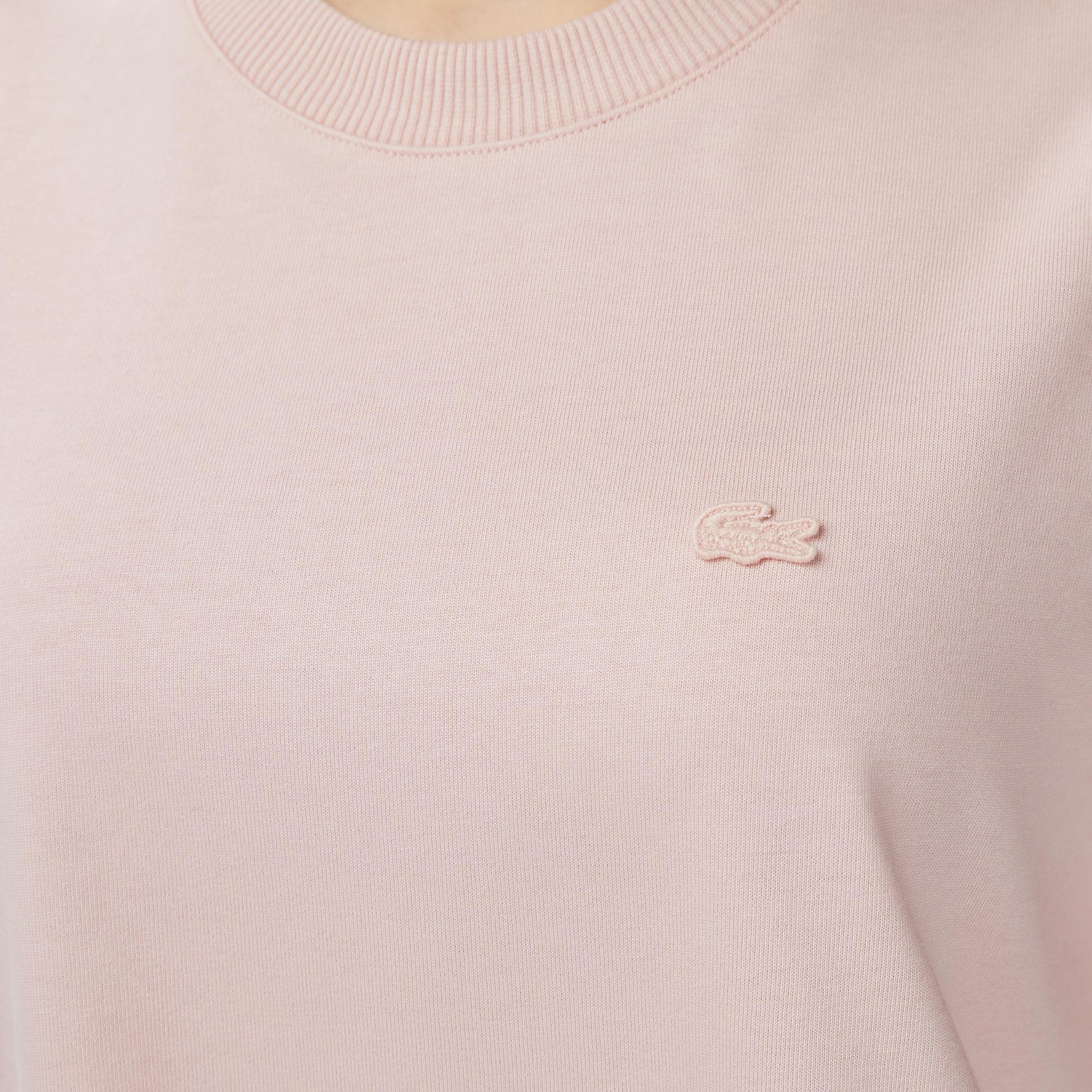 Lacoste Kadın Loose Fit Bisiklet Yaka Açık Pembe T-Shirt