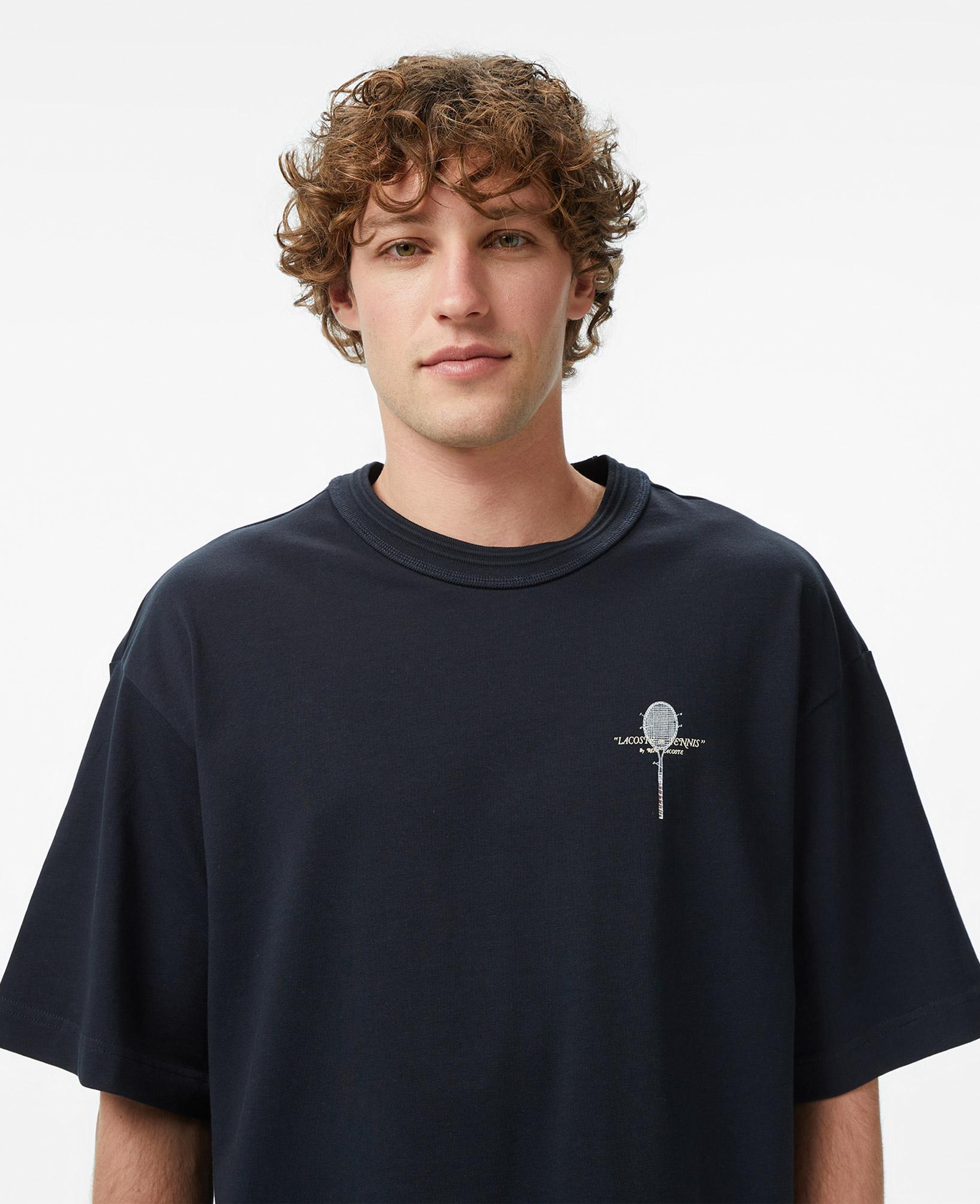 Lacoste Erkek Loose Fit Bisiklet Yaka Siyah T-Shirt