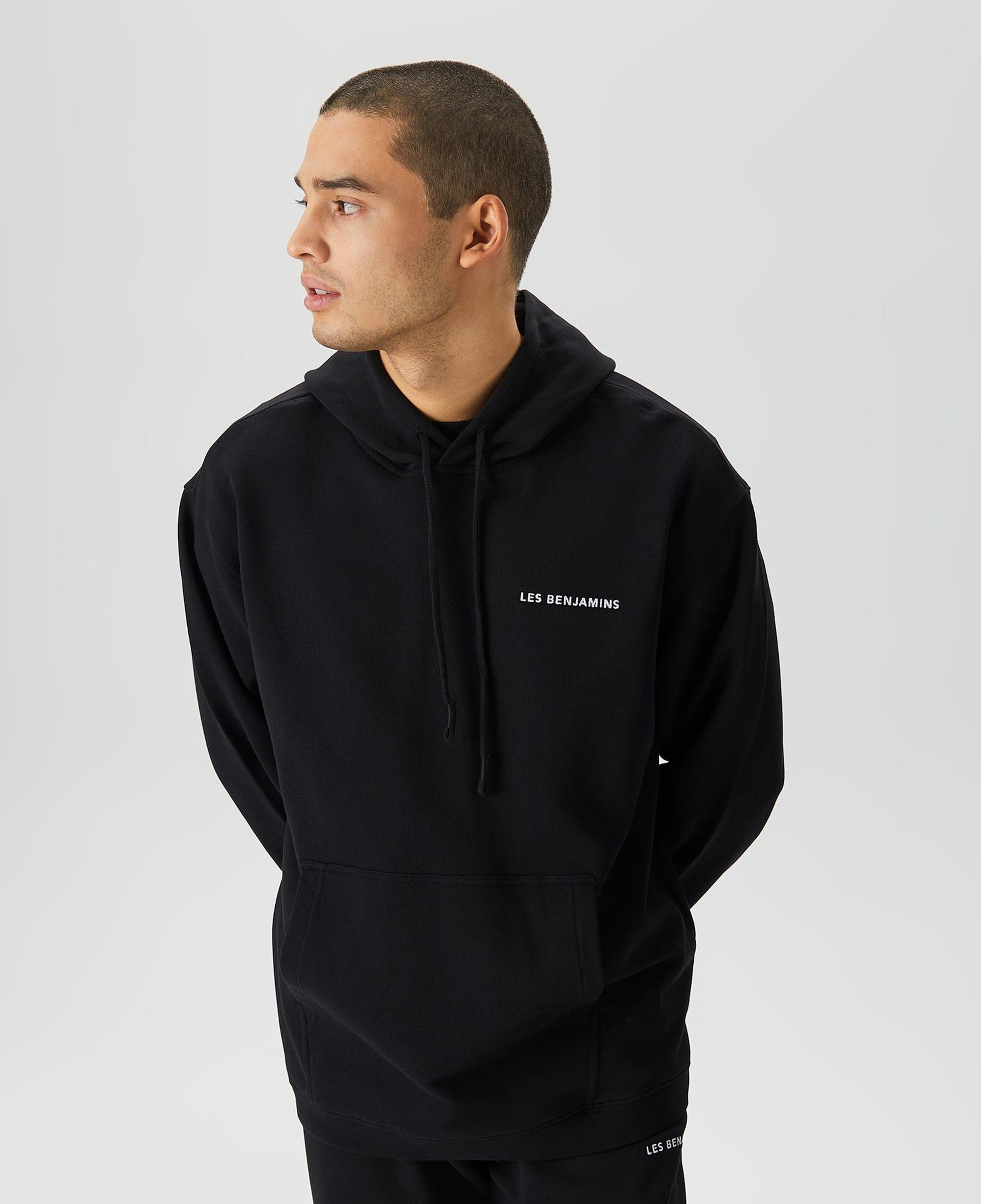 Les Benjamins Core Erkek Siyah Hoodie