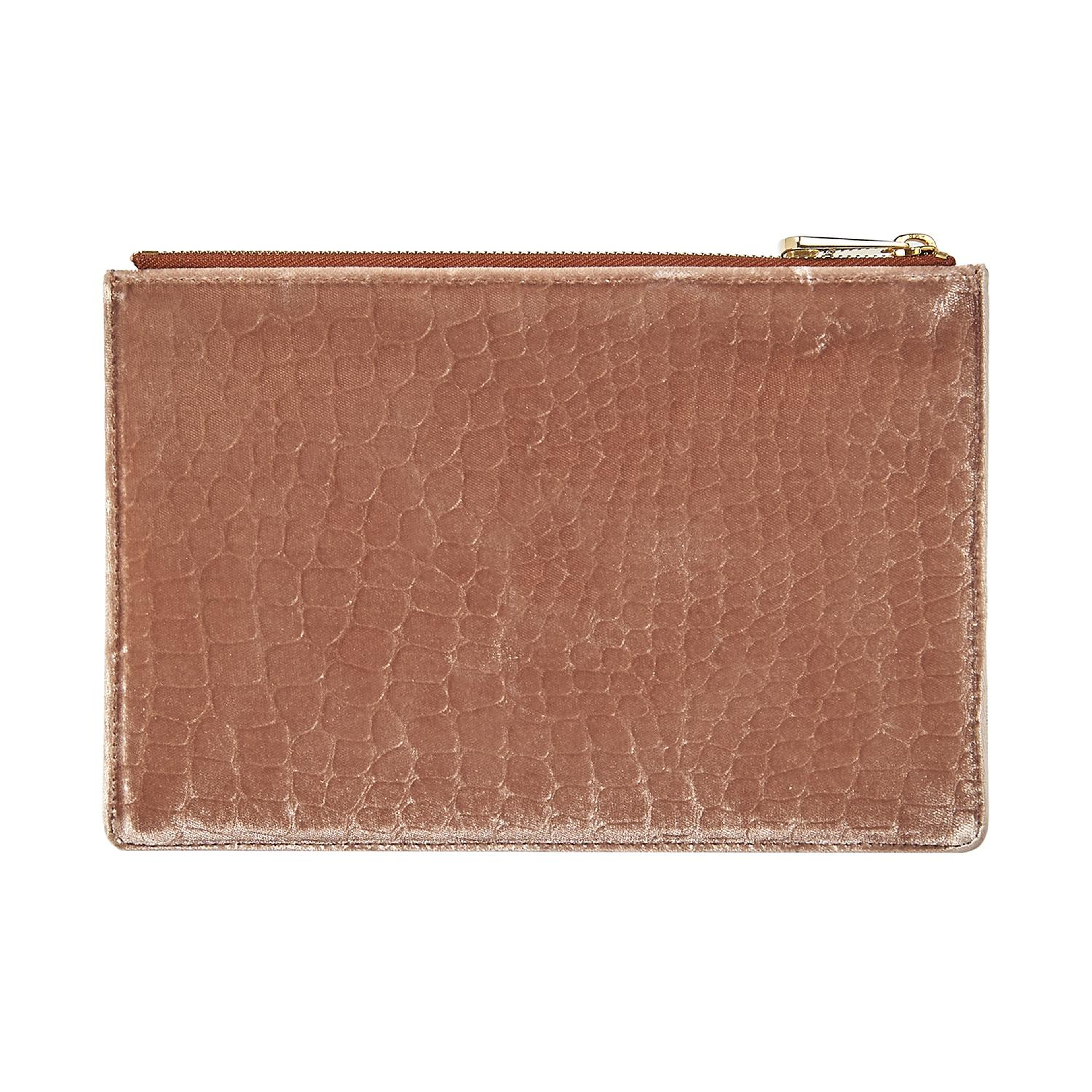 Bej Kadın Kadife Cüzdan