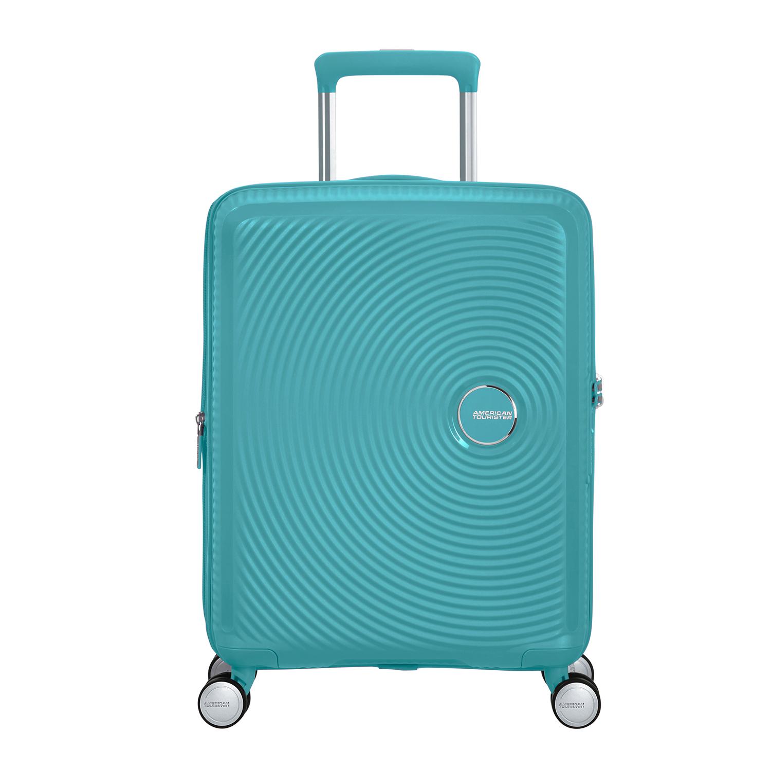American Tourister Turkuaz Soundbox - Körüklü 55/20 Kabin Boy Sert Valiz