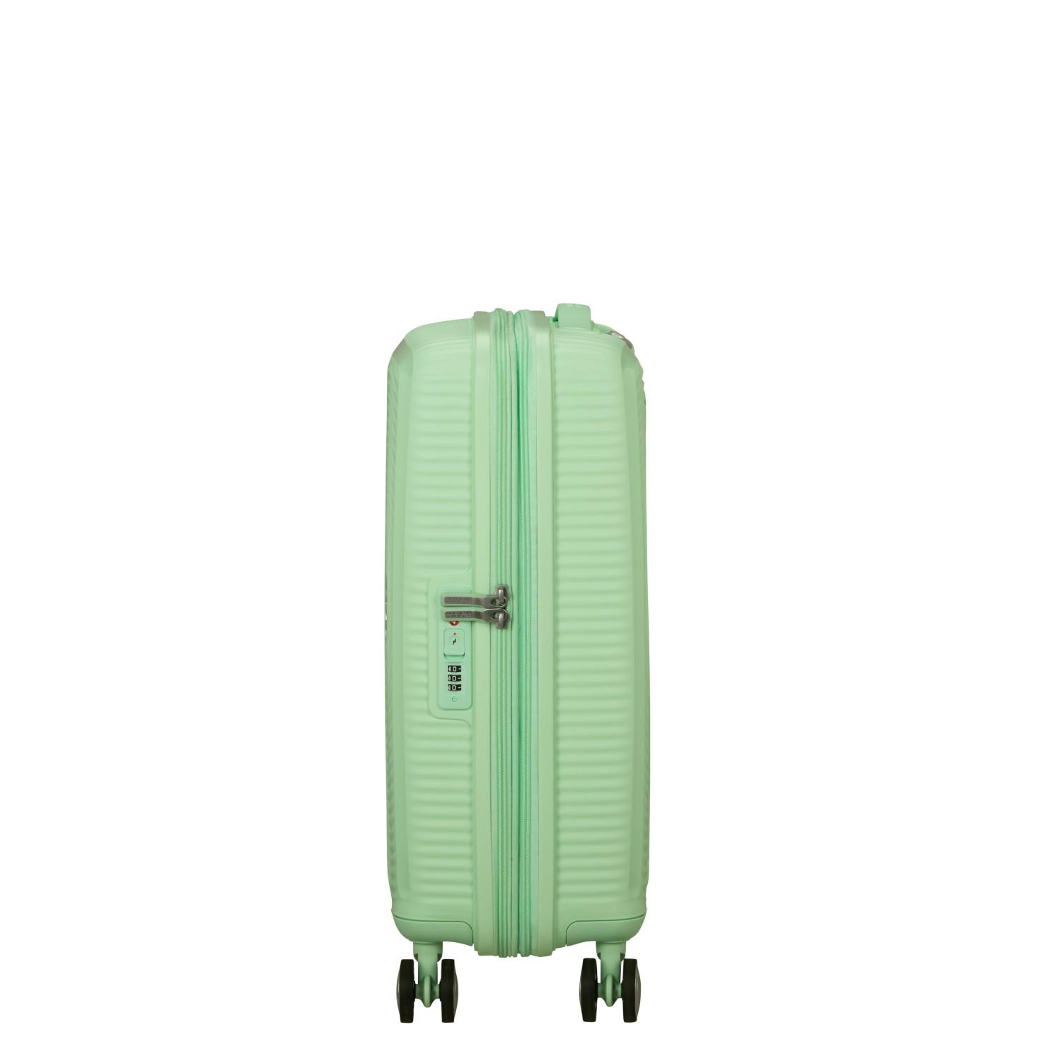 American Tourister Yeşil Soundbox - Körüklü 55 cm Kabin Boy Sert Valiz