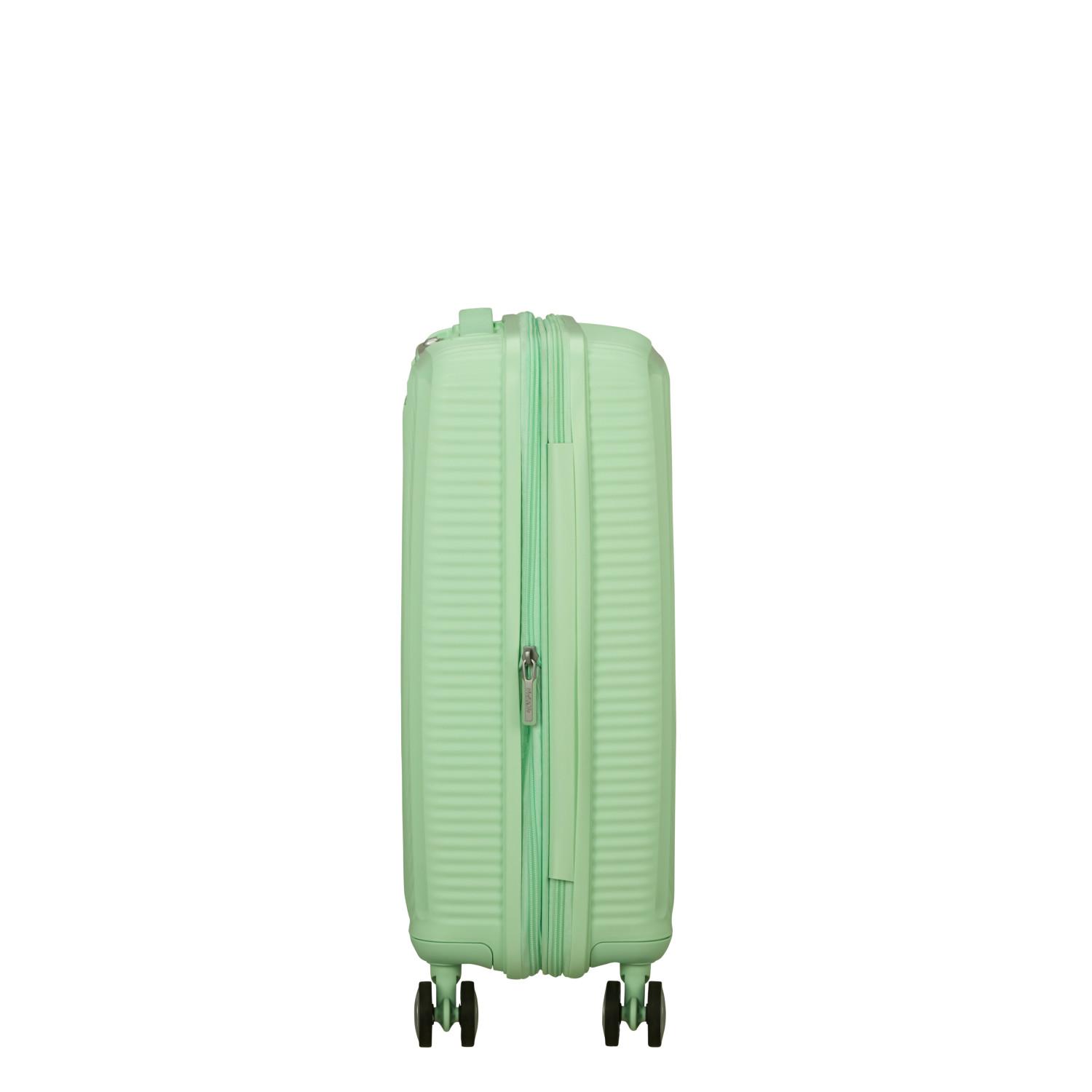 American Tourister Yeşil Soundbox - Körüklü 55 cm Kabin Boy Sert Valiz