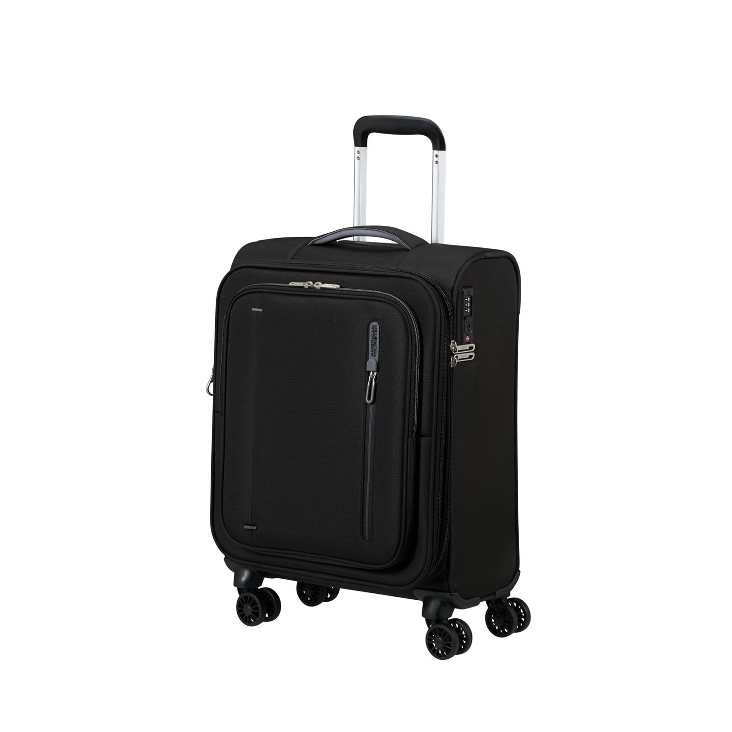 American Tourister Siyah Cloudrider 4 Tekerlekli Kabin Boy Valiz 55 cm