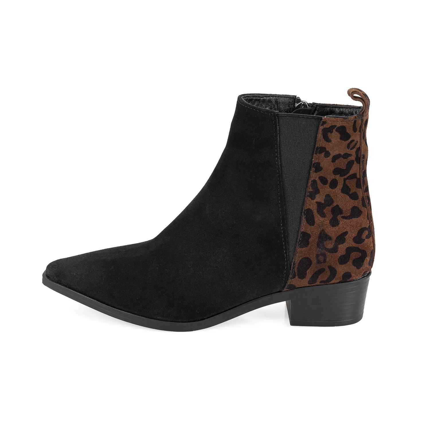 Mena Siyah Kadın Deri Bot