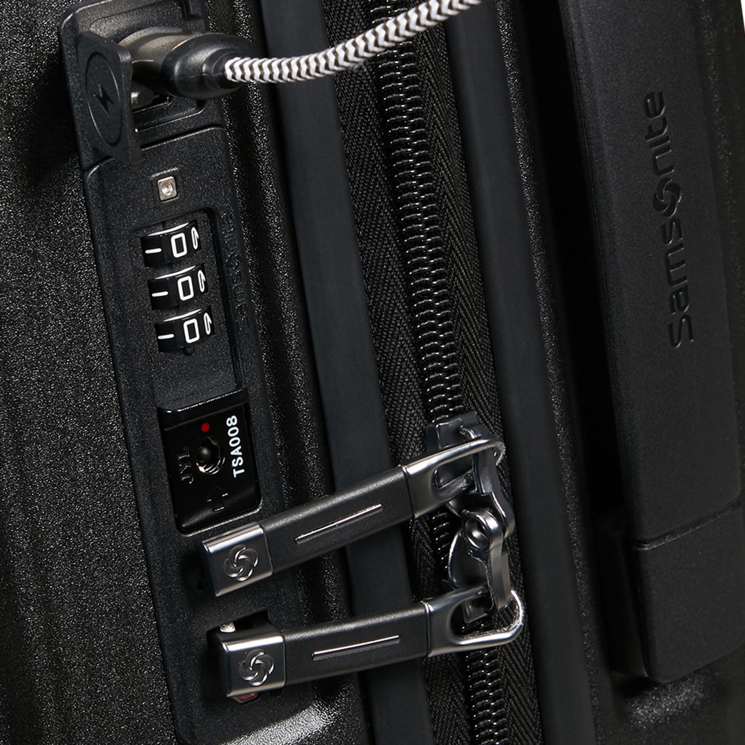 Samsonite Siyah Spinner Nuon Körüklü 4 Tekerlekli 55 cm Kabin Boy Valiz