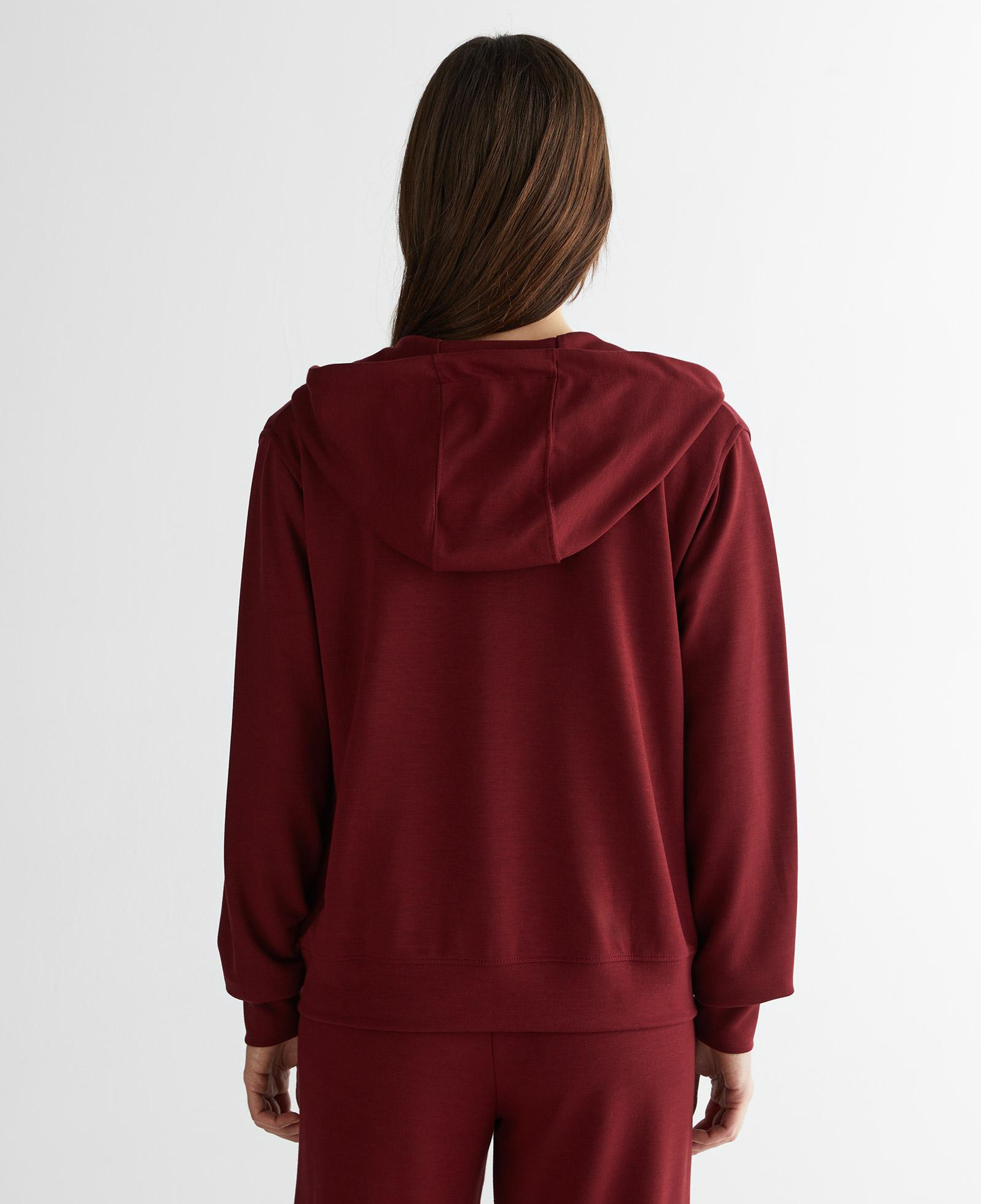 GANT Kadın Bordo Regular Fit Fermuarlı Sweatshirt