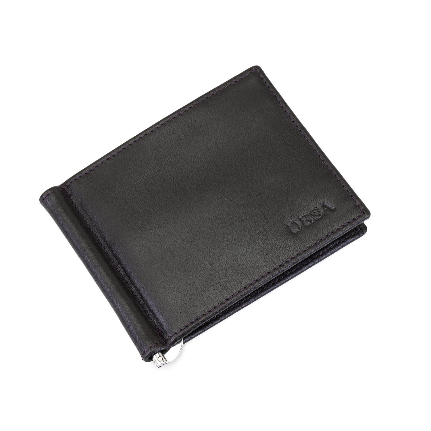 Kahve Erkek Para Klipsli Deri Cüzdan / Kartlık