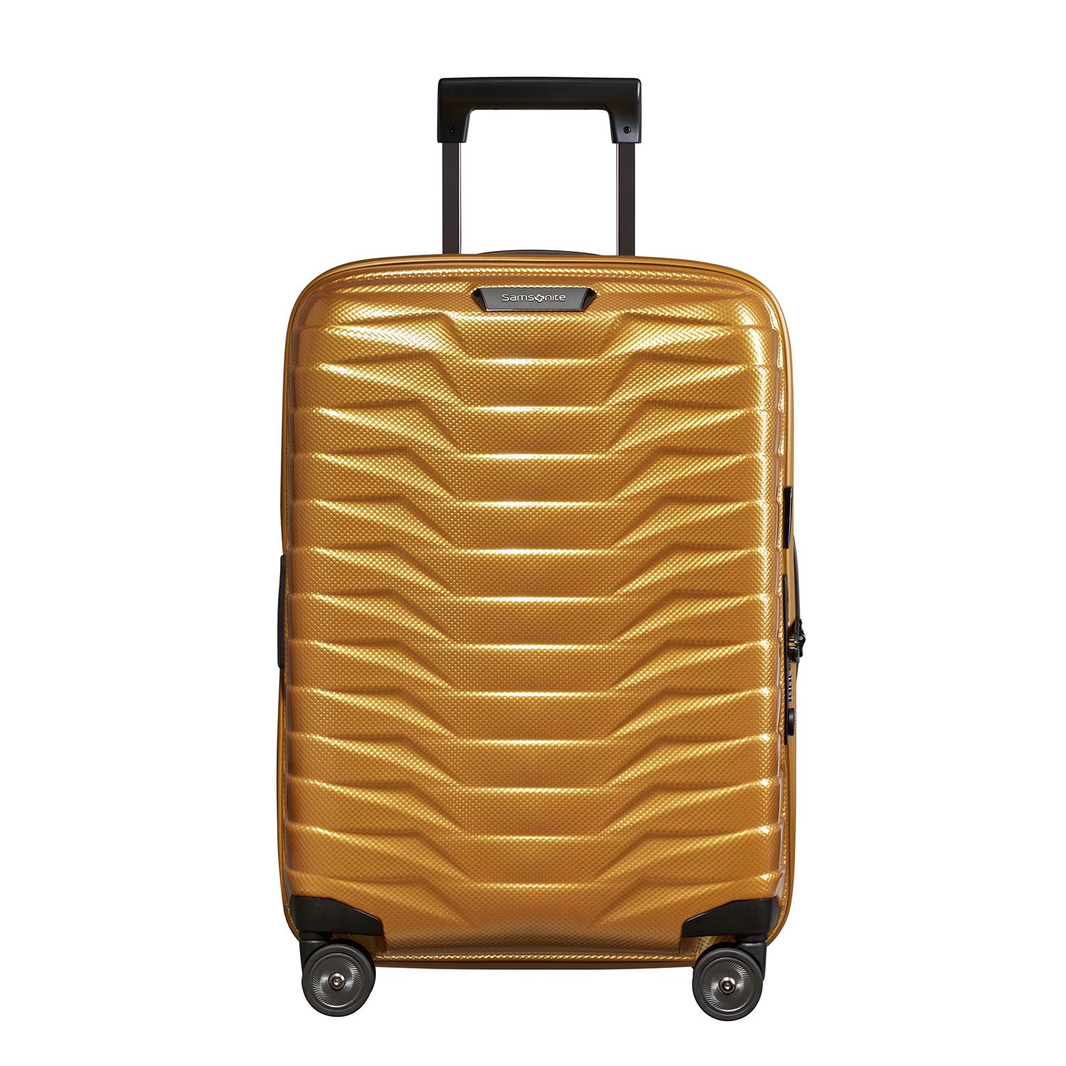 Samsonite Turuncu Proxis - Spinner Sarı 4 Tekerlekli Körüklü Kabin Boy Valiz 55 cm
