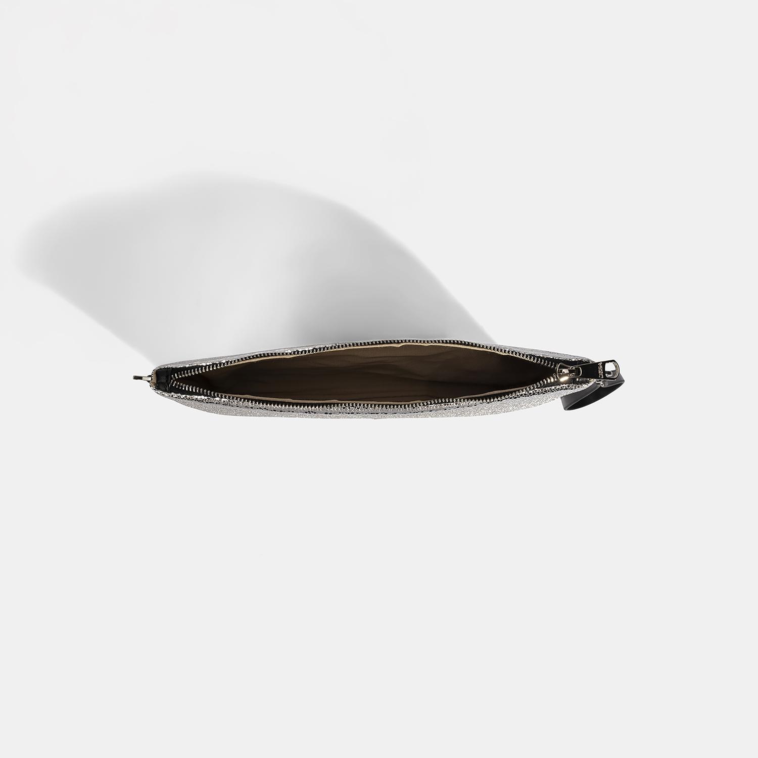 Kadın Gümüş Omuz Askılı Portföy Çanta