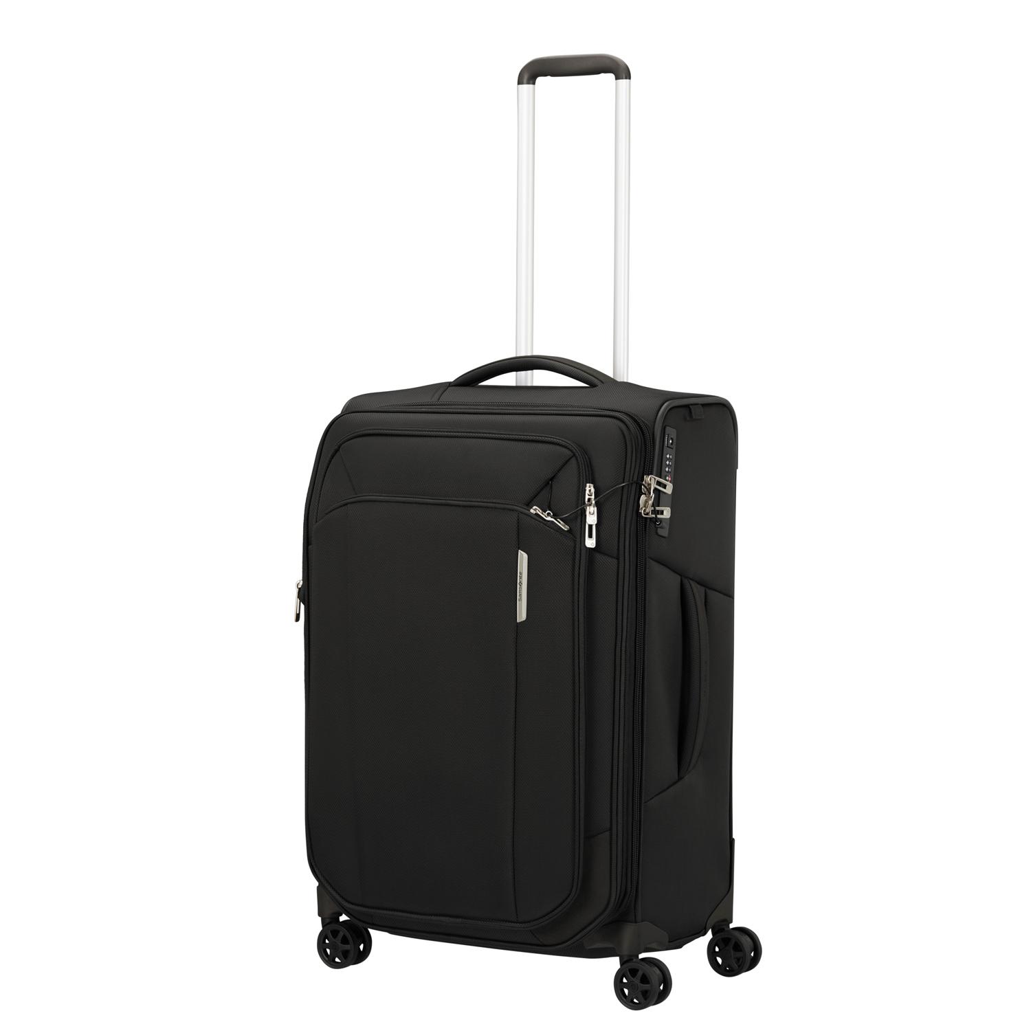 Samsonite Siyah Respark Spinner - Körüklü 67/24 Orta Boy Valiz