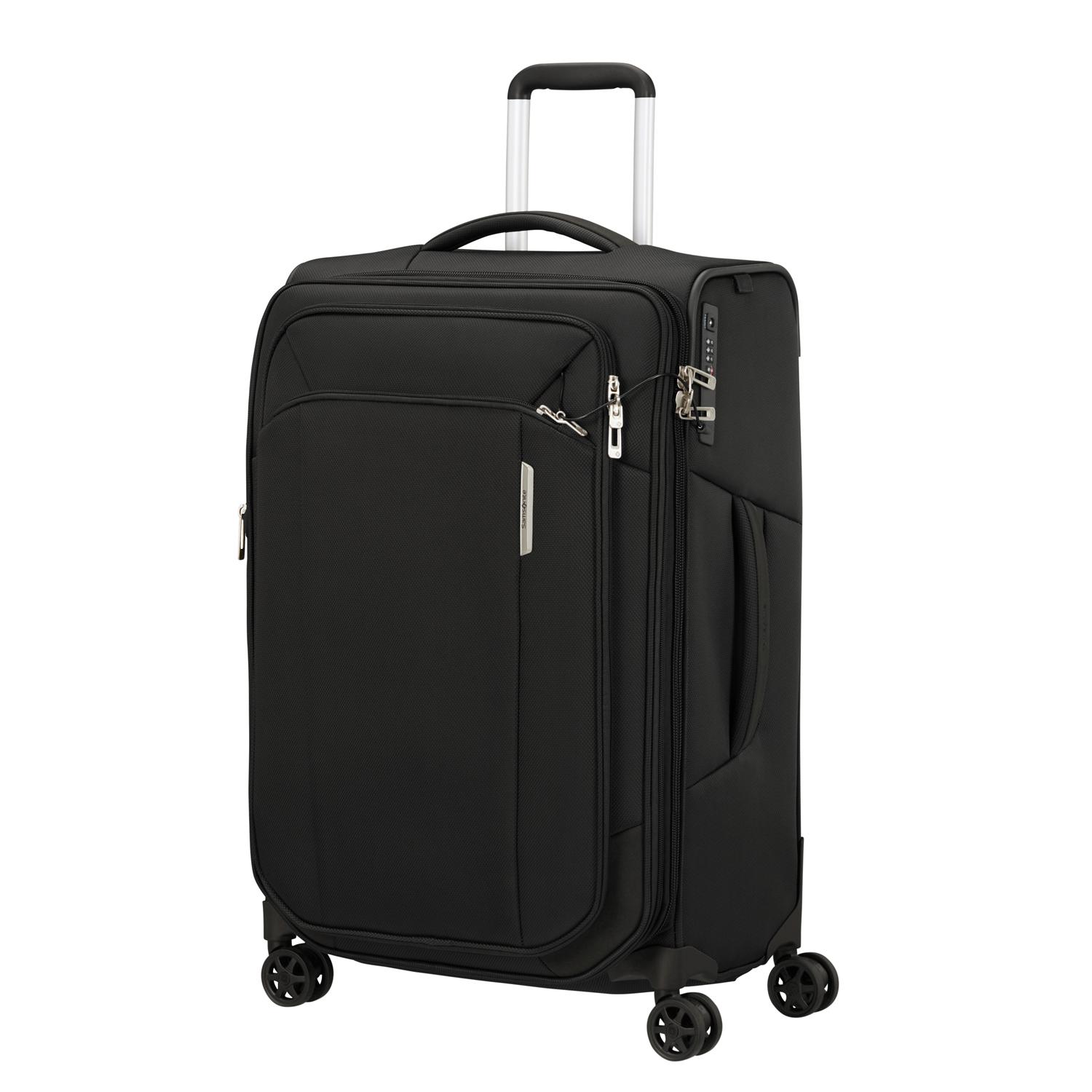 Samsonite Siyah Respark Spinner - Körüklü 67/24 Orta Boy Valiz