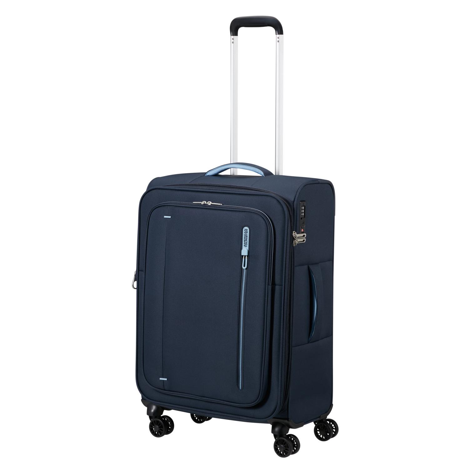 American Tourister Lacivert Cloudrider 4 Tekerlekli Orta Boy Valiz 67 cm