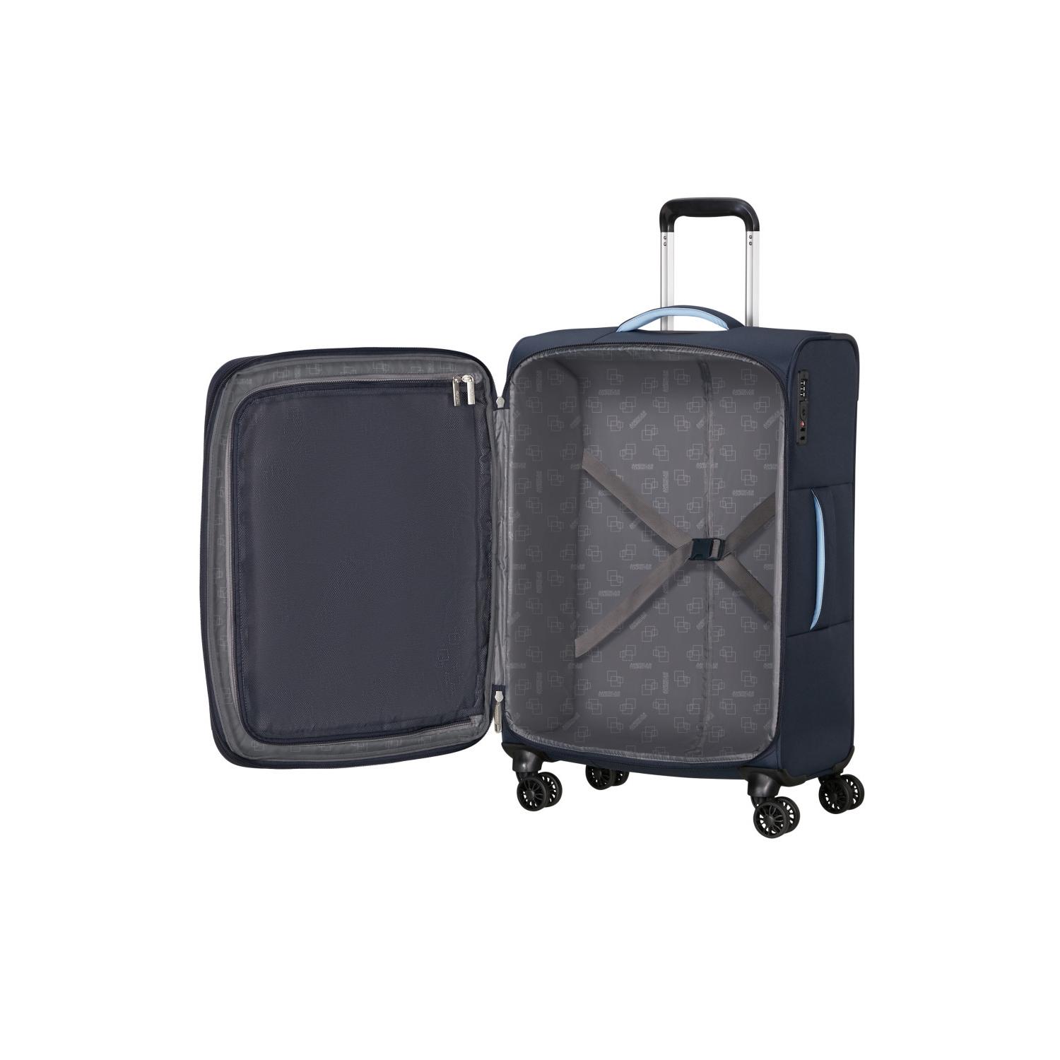 American Tourister Lacivert Cloudrider 4 Tekerlekli Orta Boy Valiz 67 cm