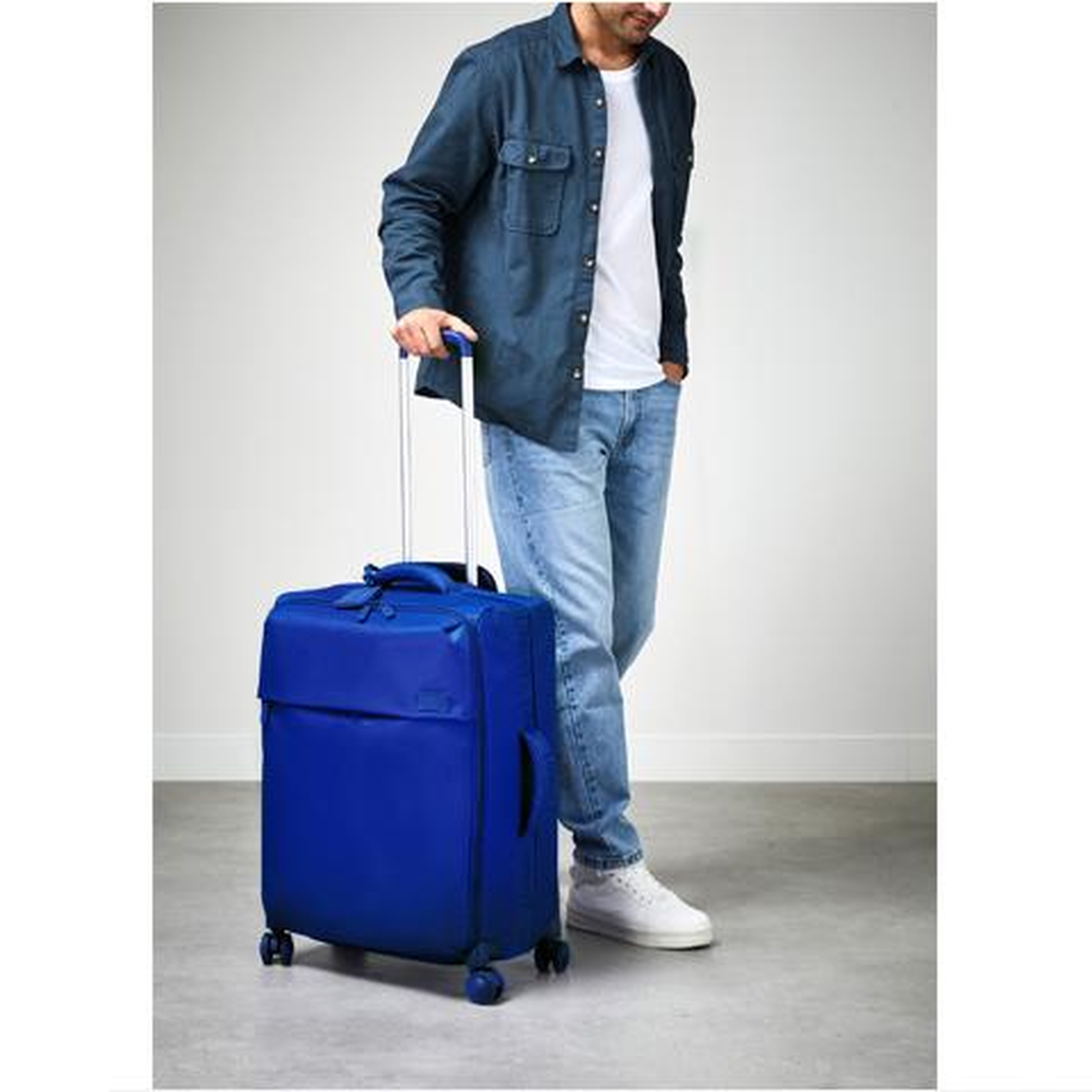 Lipault Mavi Plume - 4 Tekerlekli Orta Boy Valiz 64 cm