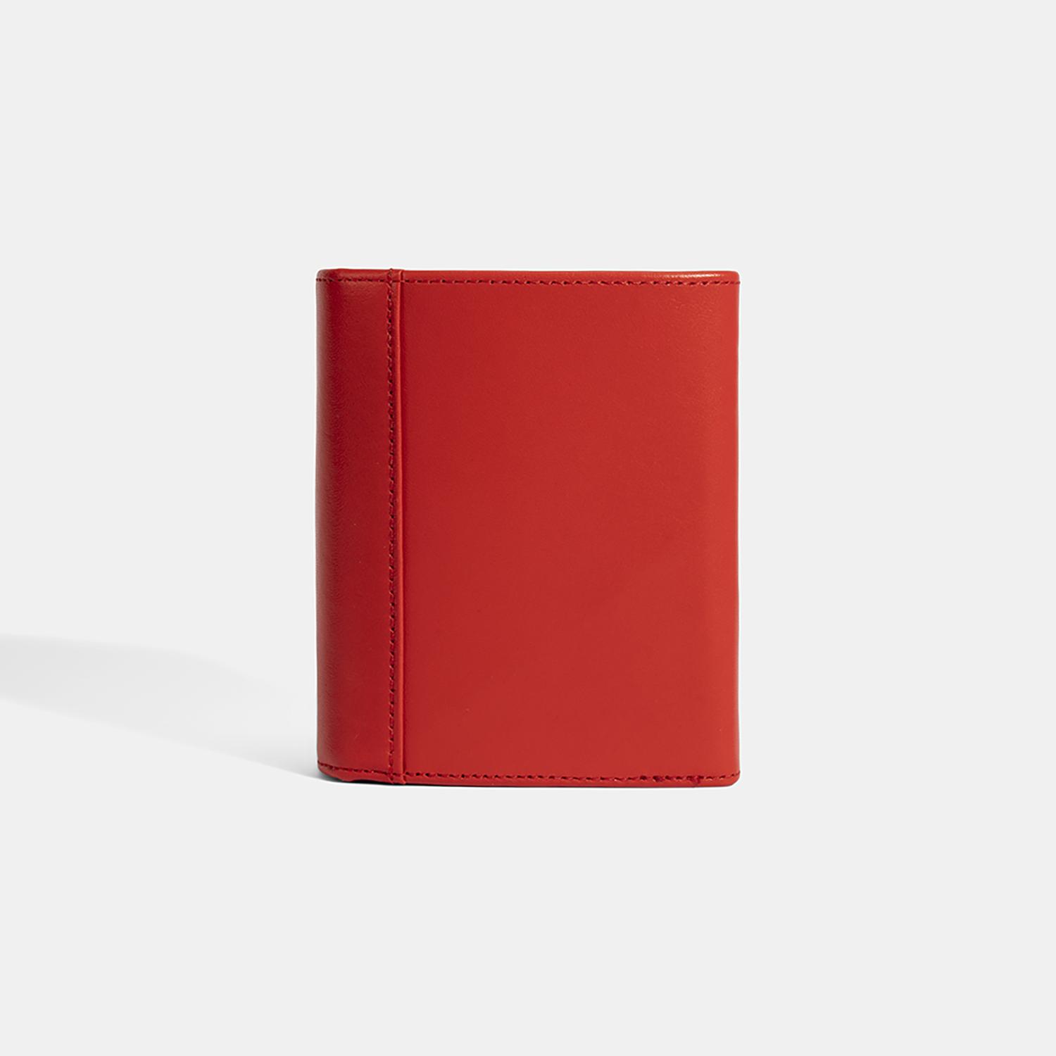 Kadın Kırmızı D Logolu Deri Cüzdan