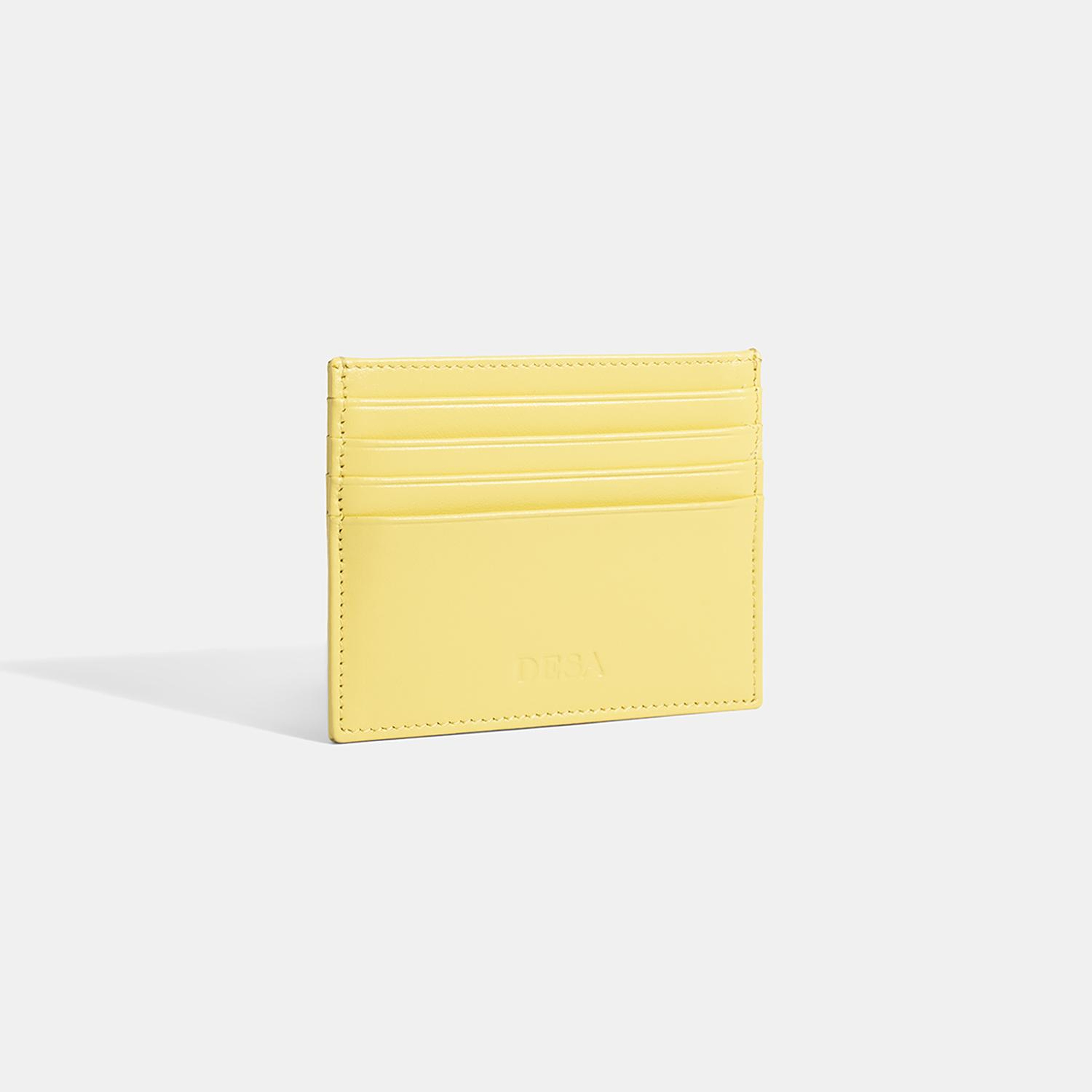 Kadın Sarı Deri Kartlık