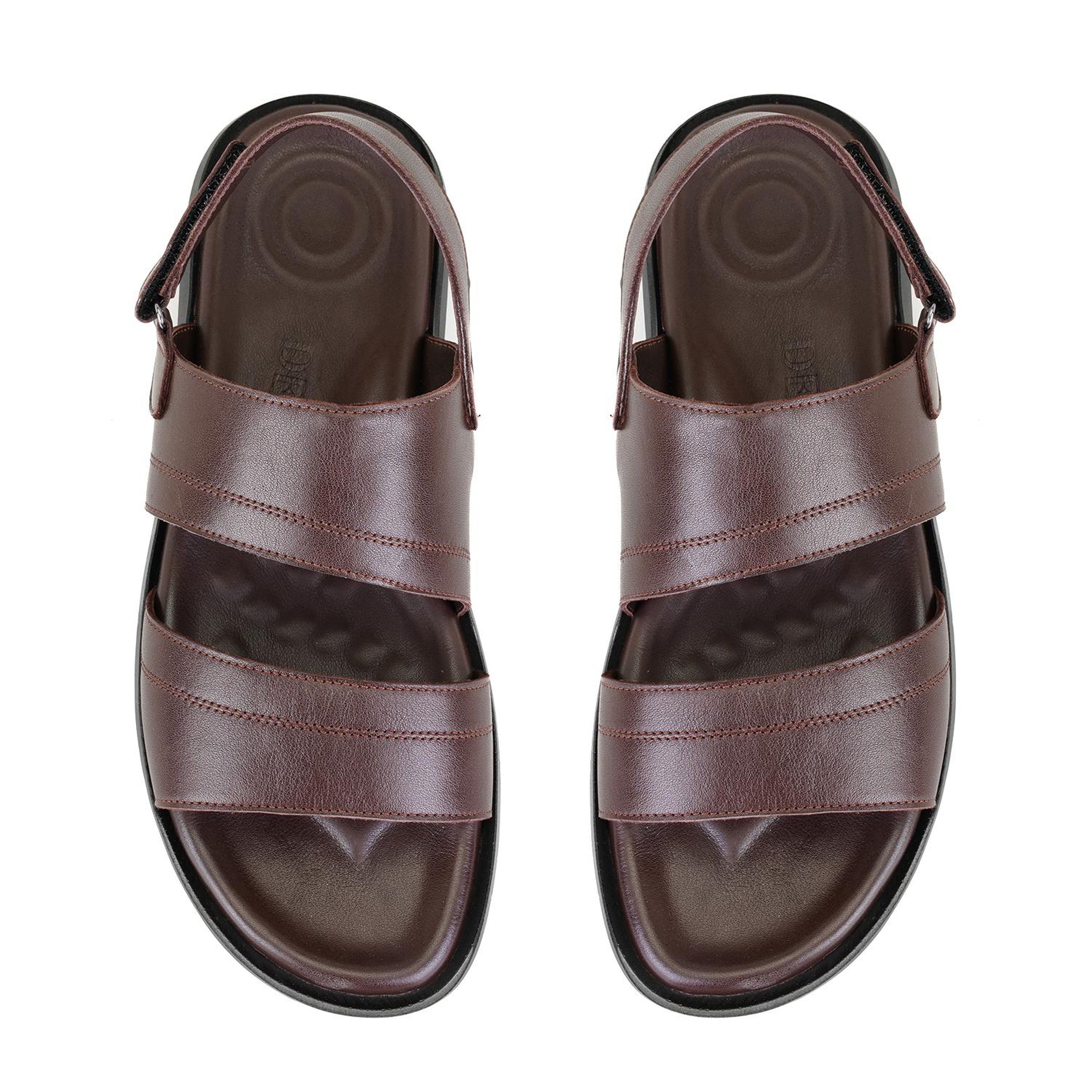 Jack Kahve Erkek Deri Sandalet