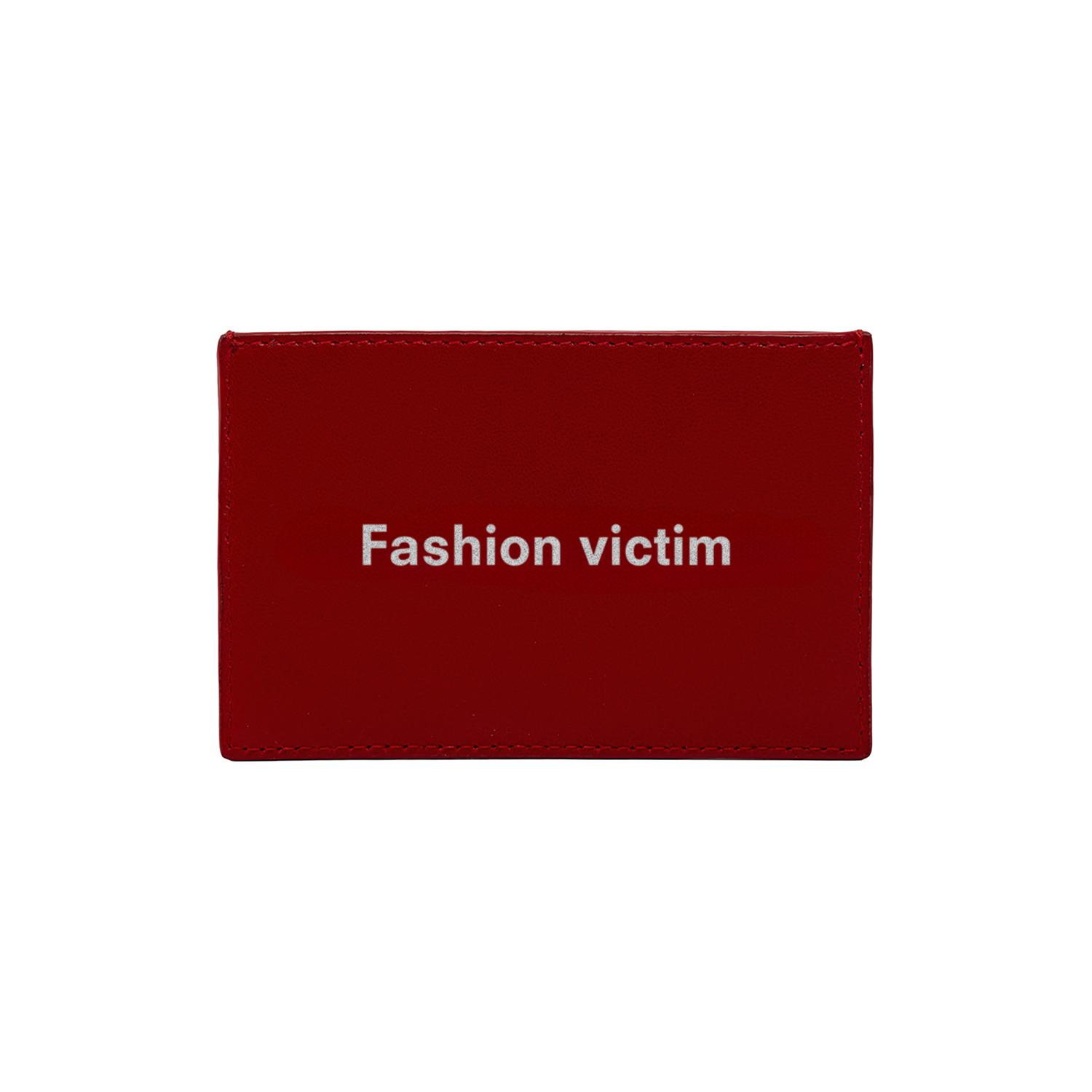 Fashion Victim KeinxDesa Kırmızı Deri Kartlık