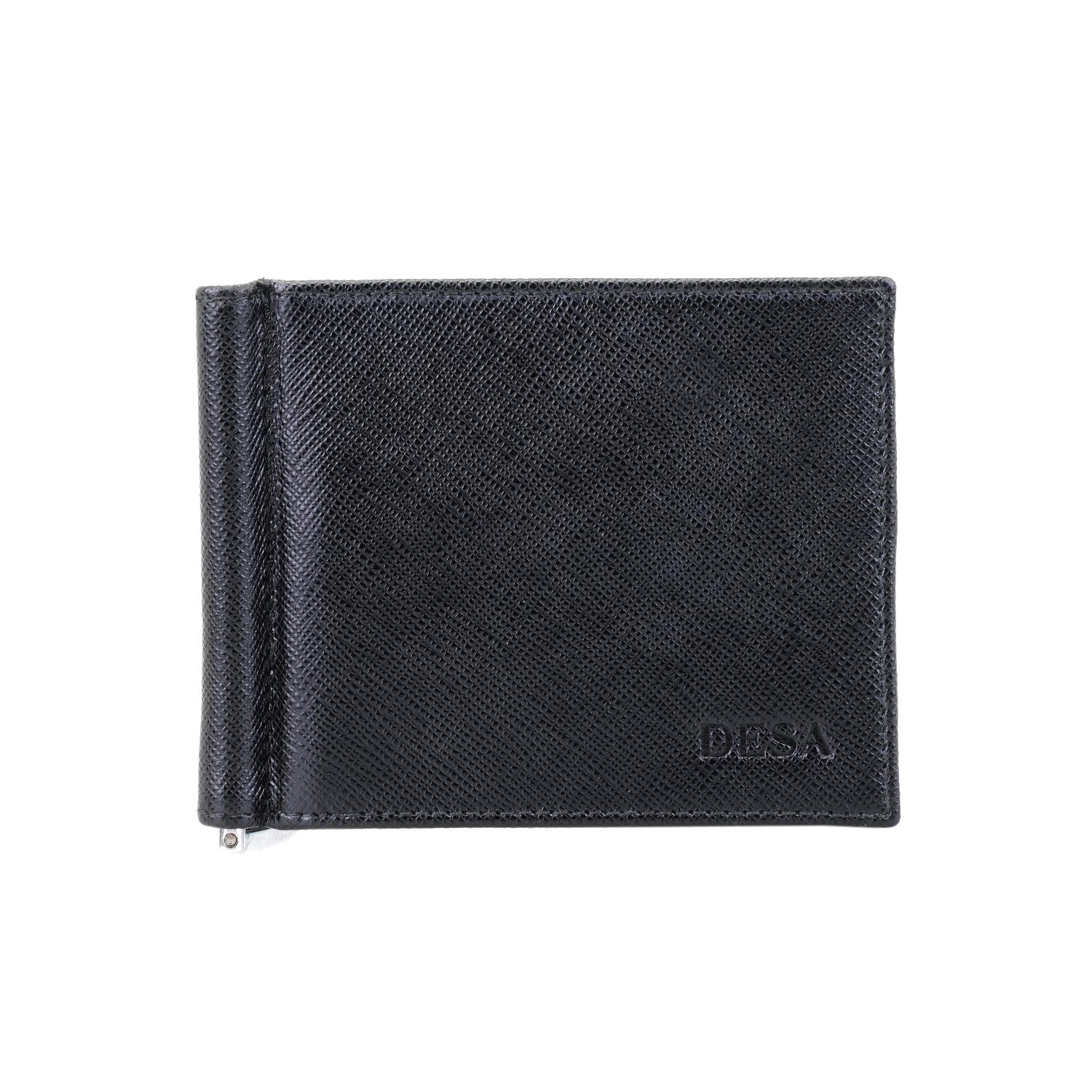 Siyah Erkek Para Klipsli Deri Cüzdan / Kartlık