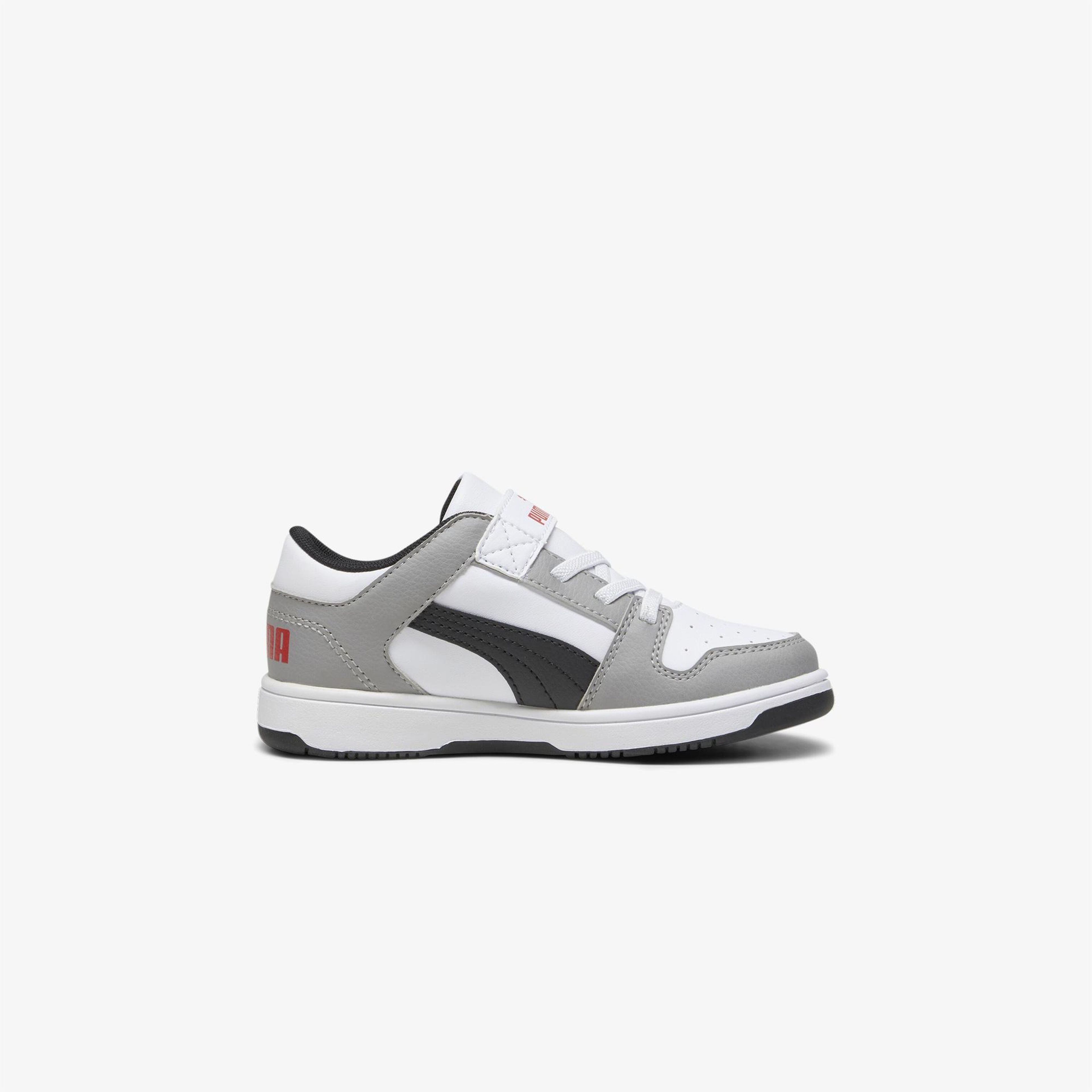 Puma Rebound Layup Low Çocuk Gri Spor Ayakkabı
