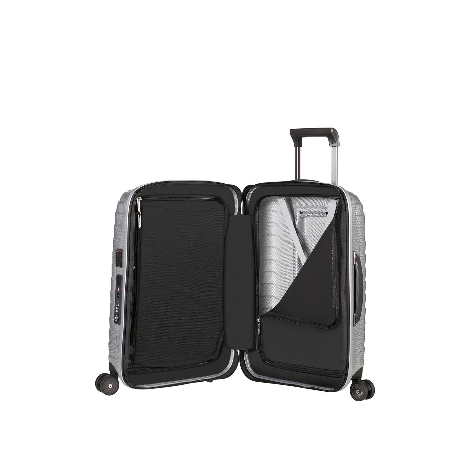 Samsonite Gri Proxis - Spinner 4 Tekerlekli Körüklü Kabin Boy Valiz 55 cm