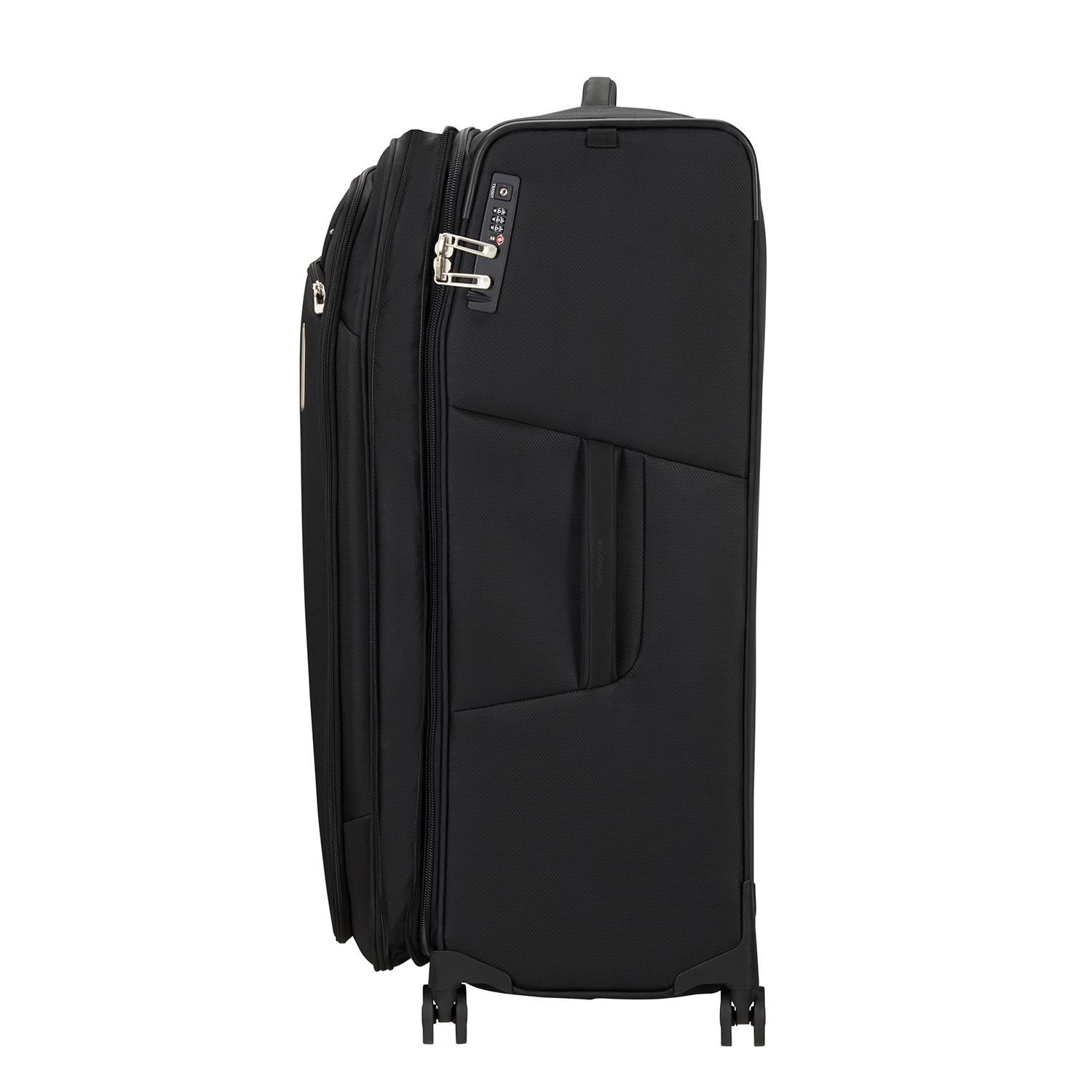 Samsonite Siyah Spinner Respark - Körüklü 4 Tekerlekli Büyük Boy Valiz 82 cm
