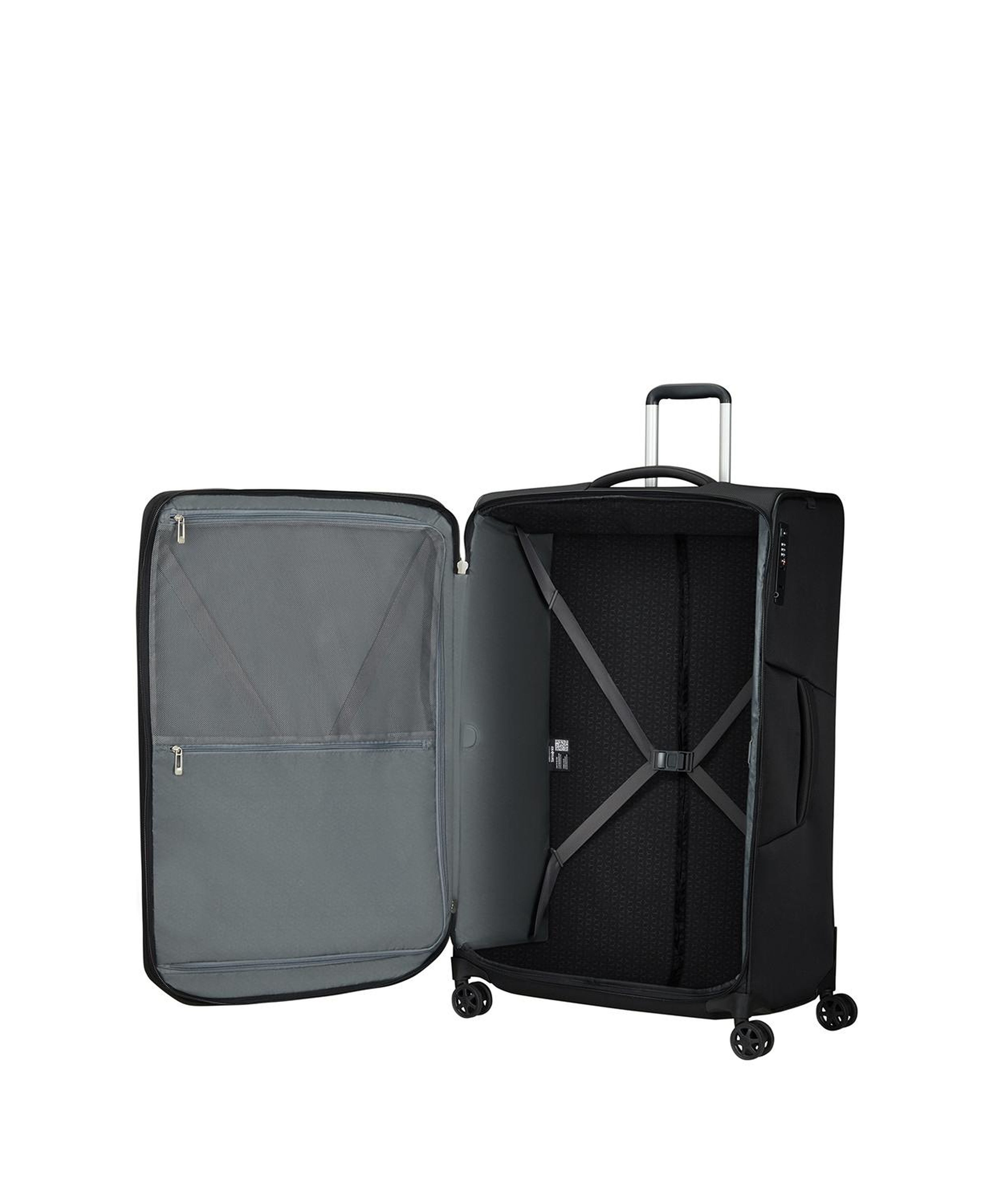 Samsonite Siyah Spinner Respark - Körüklü 4 Tekerlekli Büyük Boy Valiz 82 cm