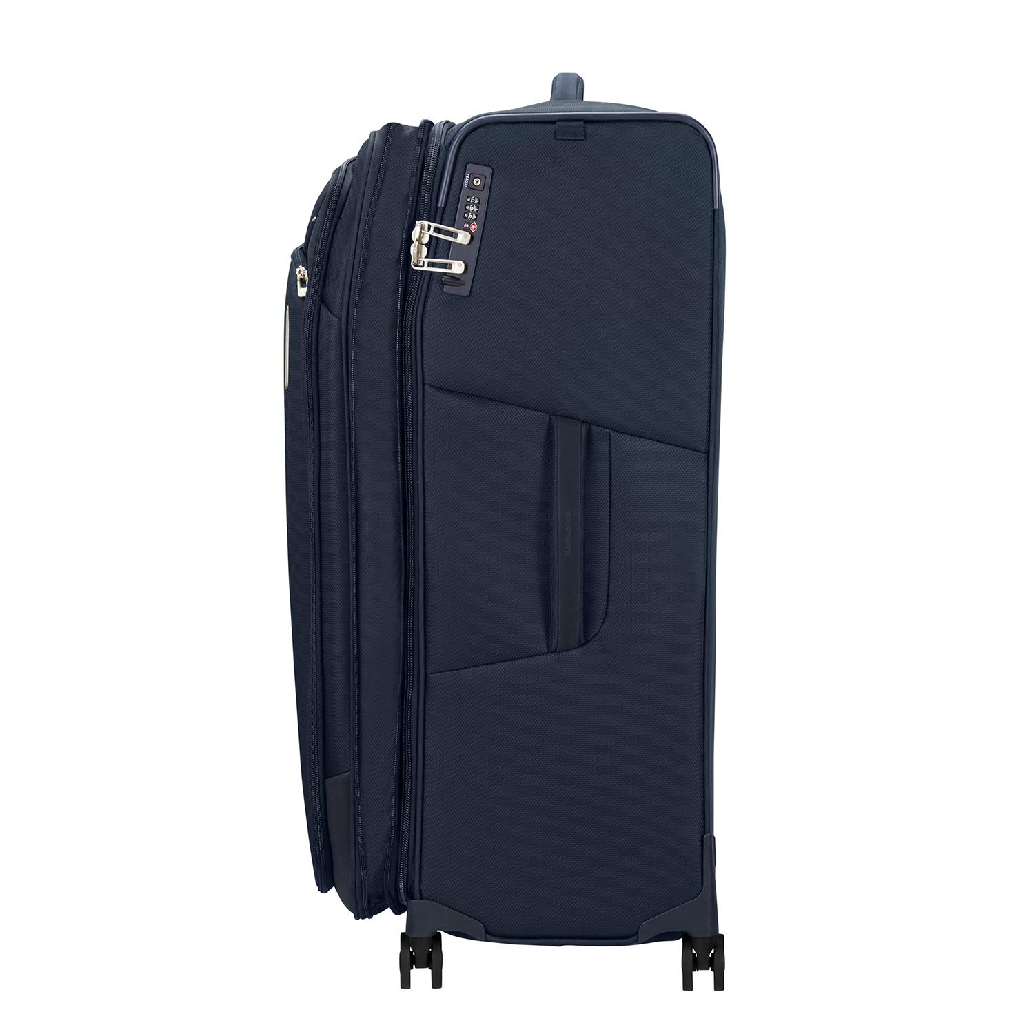 Samsonite Lacivert Spinner Respark - Körüklü 4 Tekerlekli 82 cm Büyük Boy Valiz